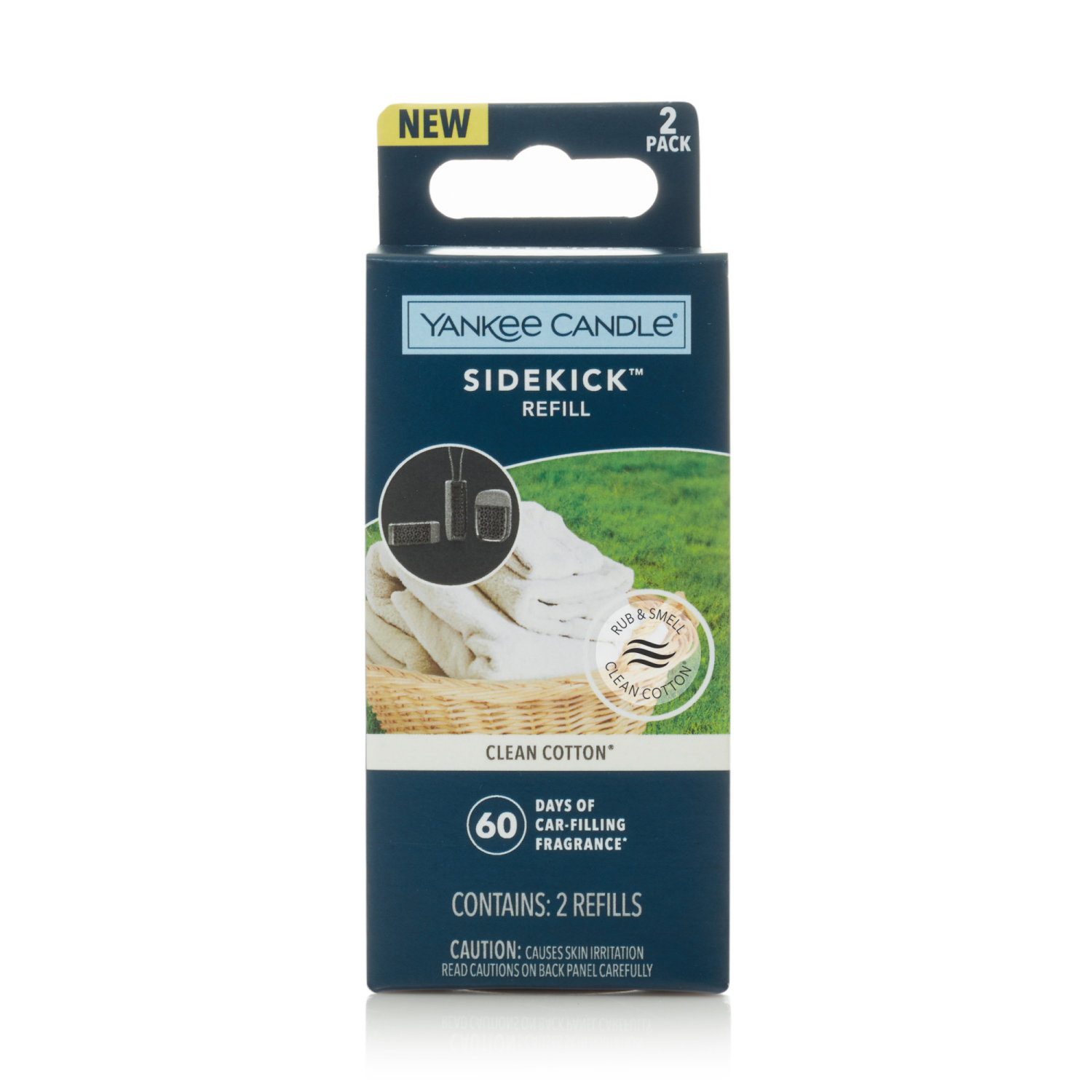 slide 1 of 4, Yankee Candle Sidekick 2 Pack Clean Cotton Air Fresheners Refills 2 ea, 2 ct