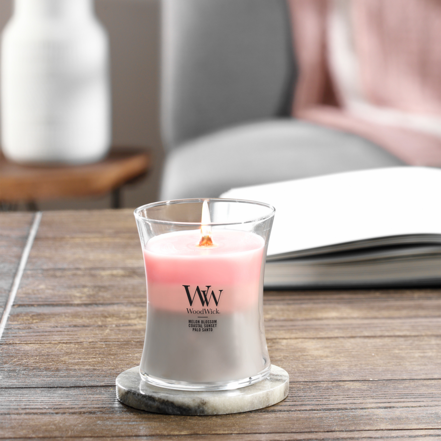 slide 4 of 4, Woodwick Medium Jar Trilogy Candle Shoreline 9.7 Oz., 9.7 oz