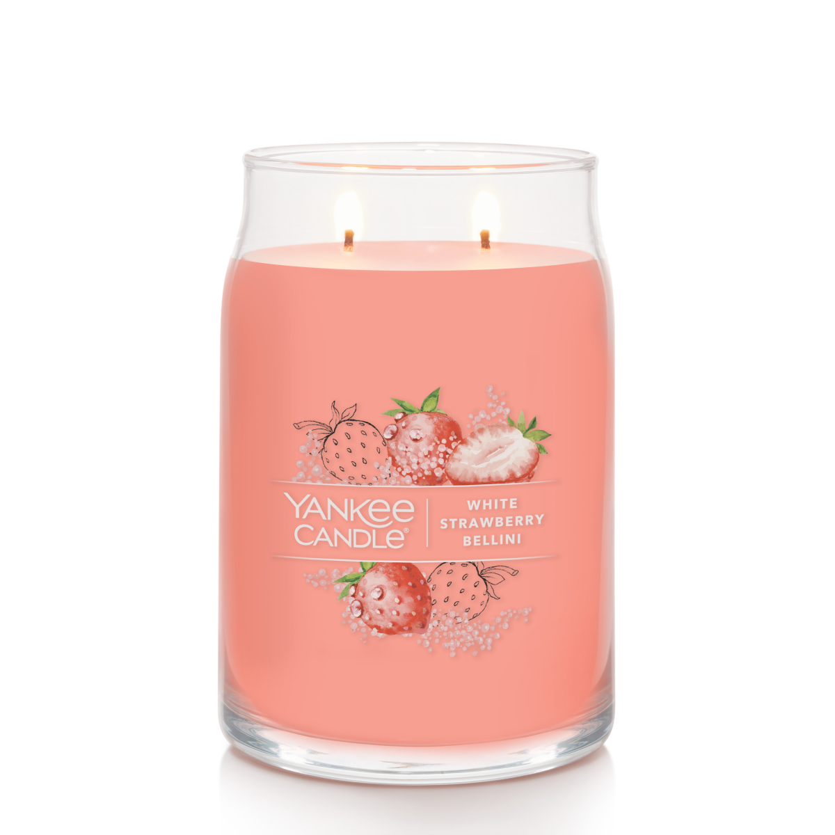 slide 2 of 3, Yankee Candle White Strawberry Bellini Candle 20 oz, 20 oz