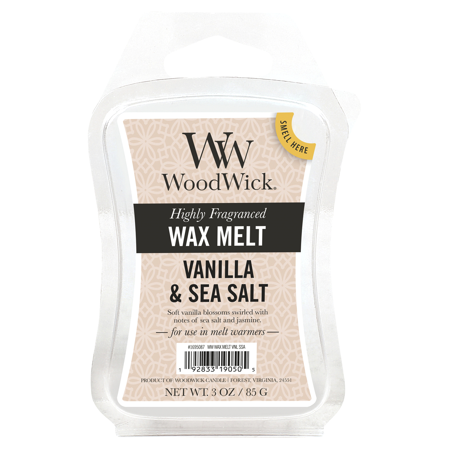 slide 1 of 1, Woodwick Wax Melts Vanilla & Sea Salt, 3 oz