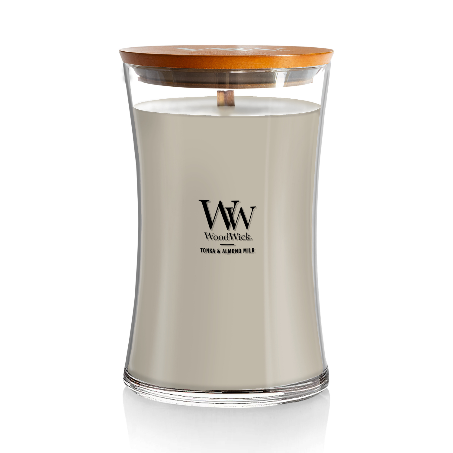 slide 1 of 4, WoodWick Tonka & Almond Milk Candle 1 ea, 1 ct