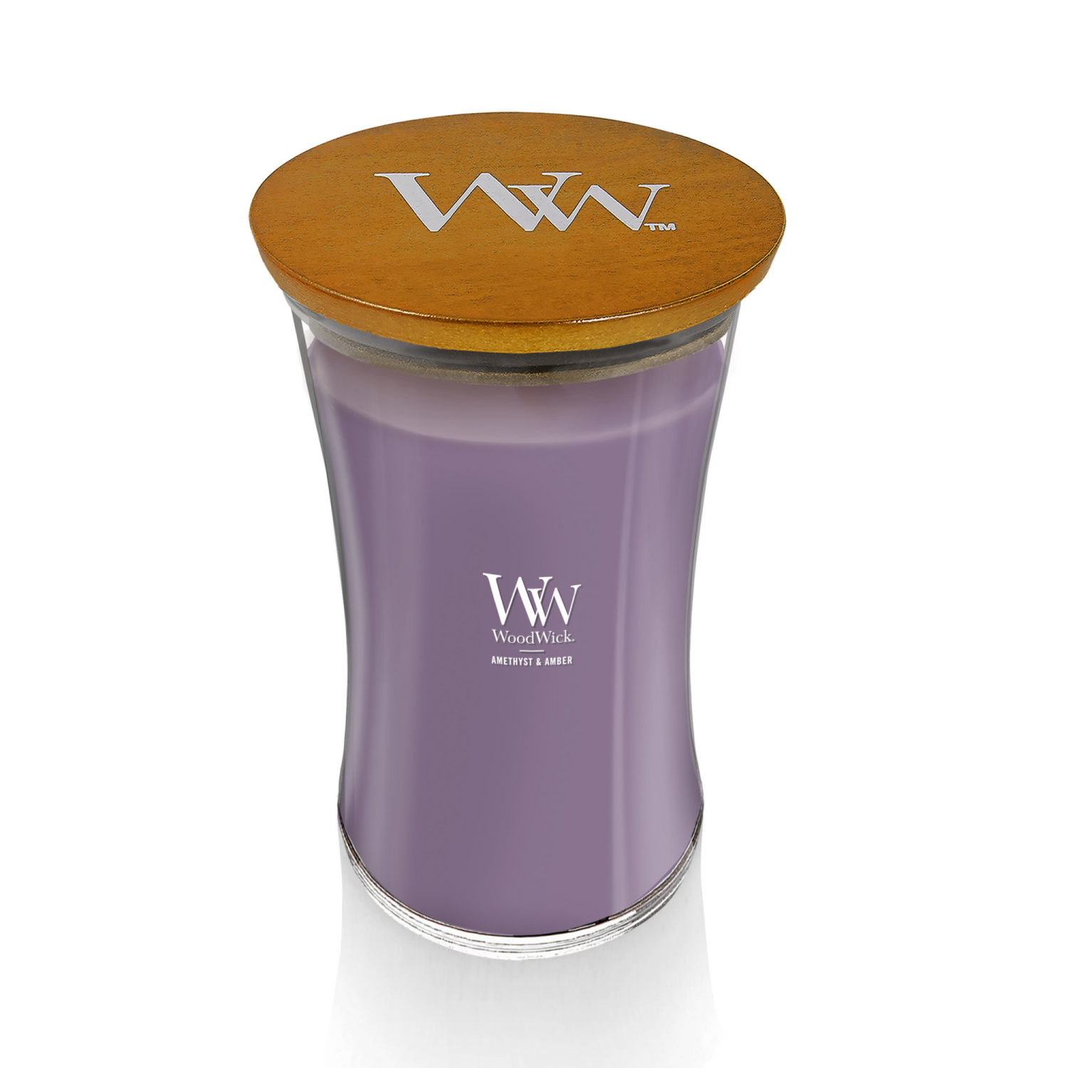 slide 2 of 4, WoodWick PlusWick Amethyst & Amber Candle 1 ea, 1 ct