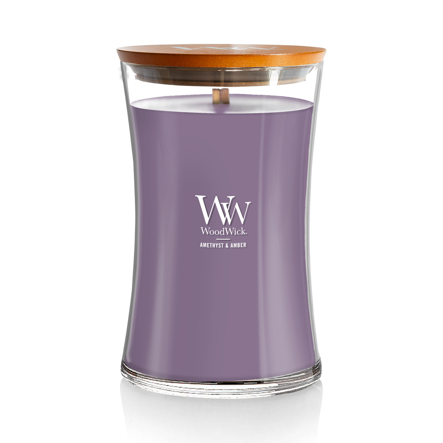 slide 1 of 4, WoodWick PlusWick Amethyst & Amber Candle 1 ea, 1 ct