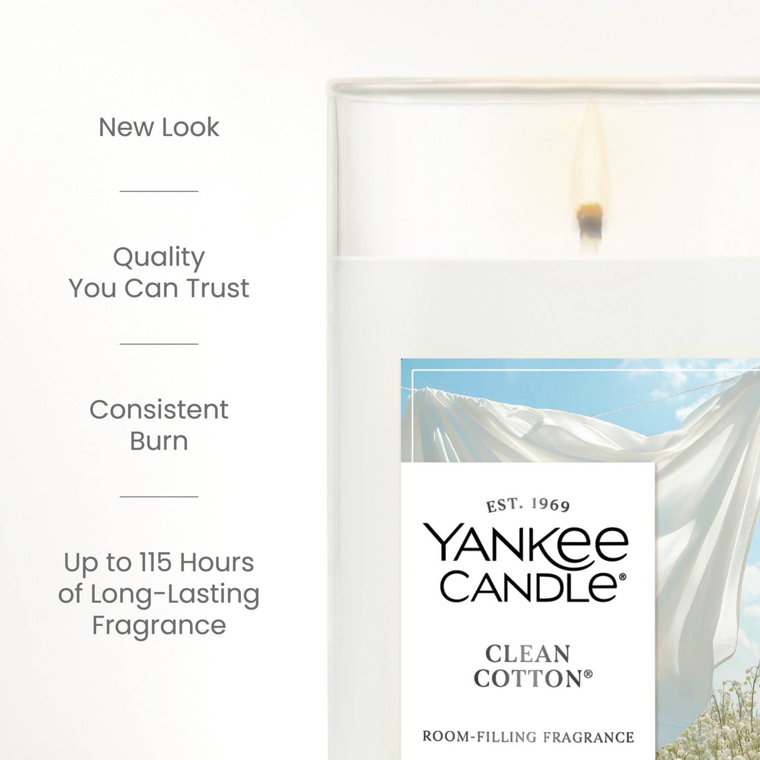 slide 5 of 5, Yankee Candle Clean Cotton Candle 1 ea, 1 ct