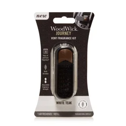 Woodwick Journey Vent Fragrance Kit, White Teak