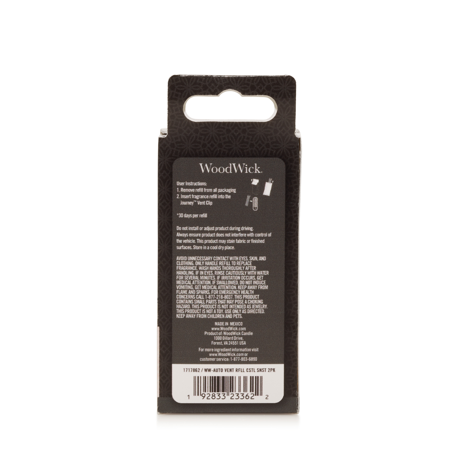 slide 2 of 3, Woodwick Journey Vent Fragrance Refill, Coastal Sunset 2 Ct., 2 ct