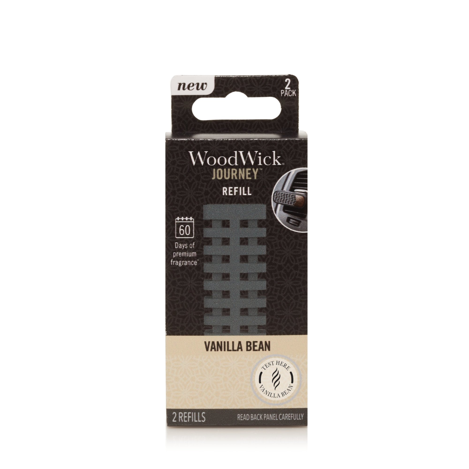 slide 1 of 3, Woodwick Journey Vent Fragrance Refill, Vanilla Bean, 2 ct