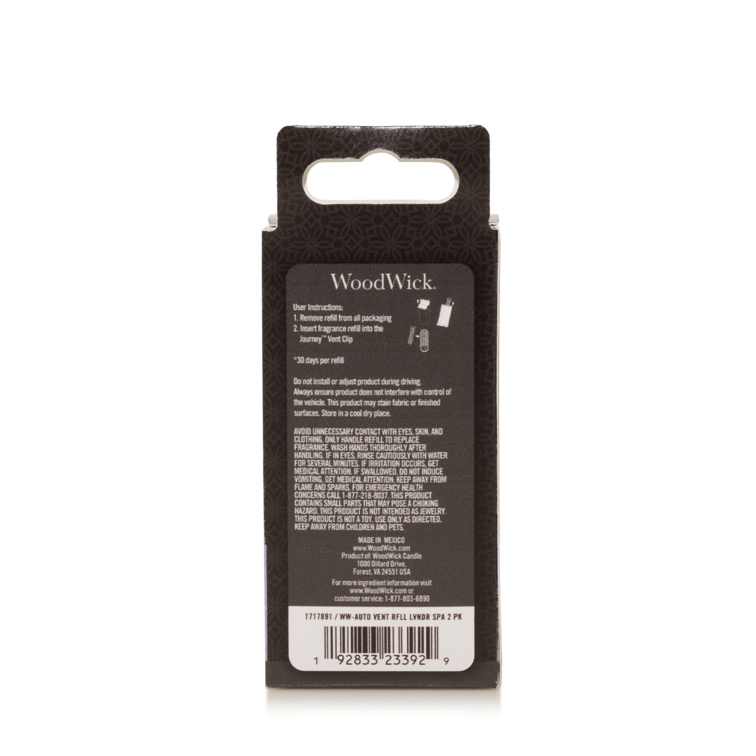 slide 2 of 3, Woodwick Journey Vent Fragrance Refill, Lavender Spa, 2 ct