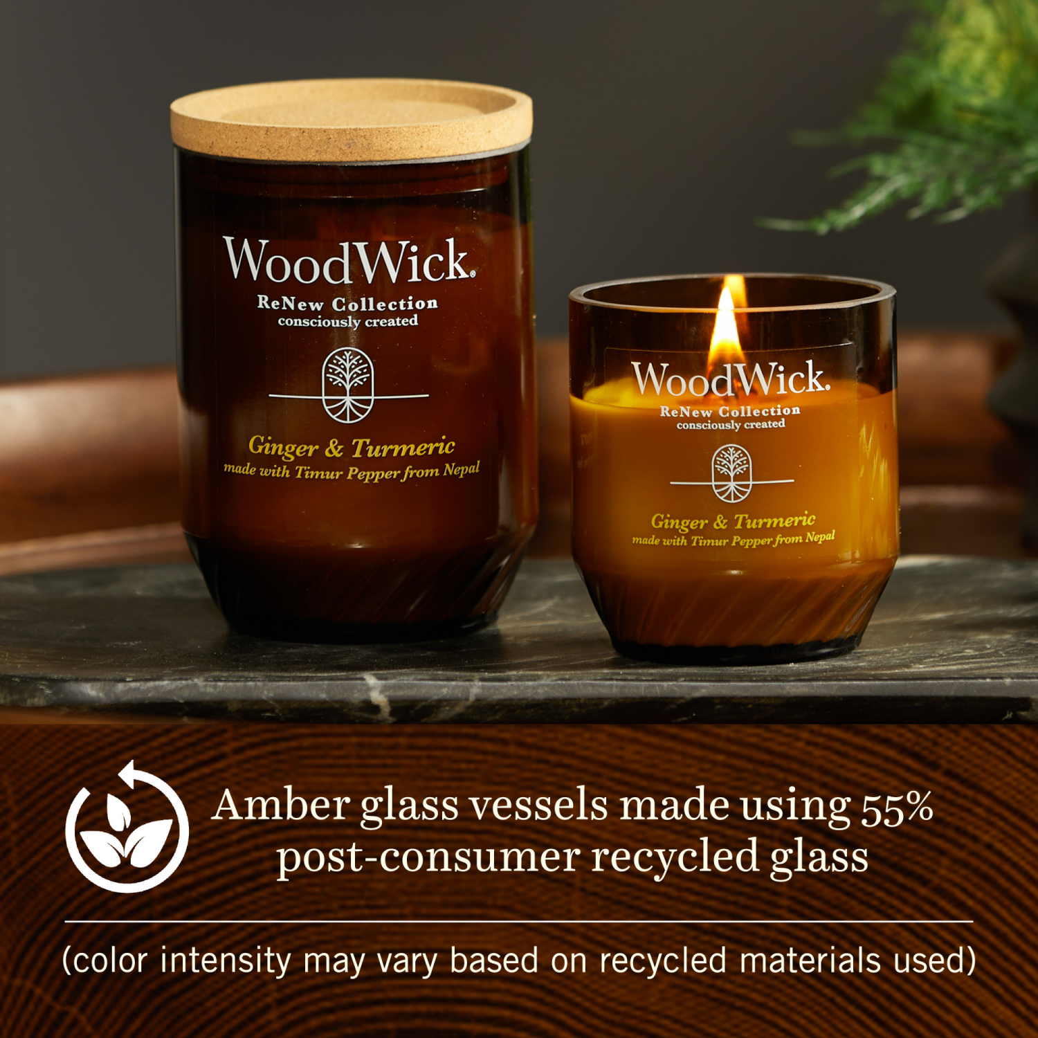 slide 3 of 5, WoodWick Ginger/Turmeric Candle 1 ea, 1 ct