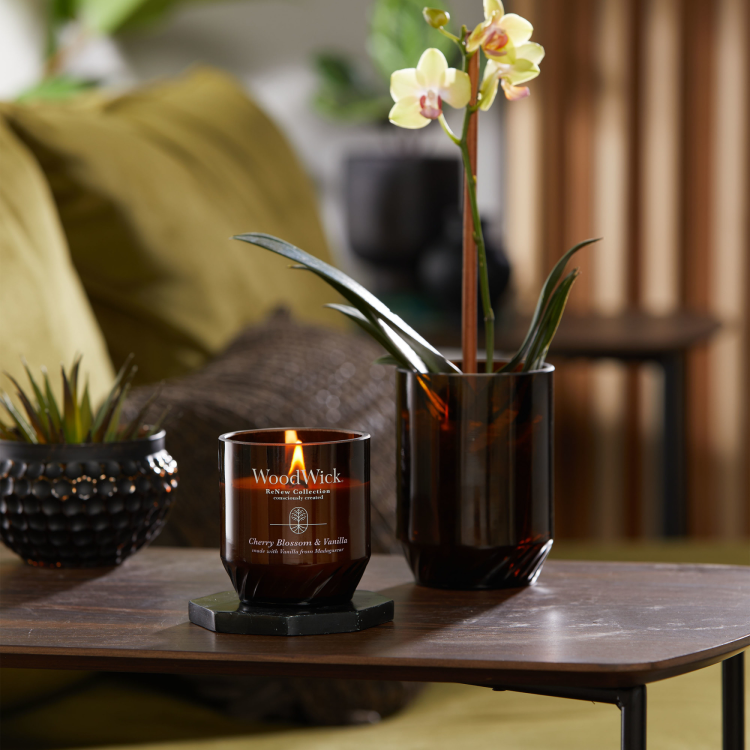 slide 2 of 5, WoodWick Cherry Blossom/Vanilla Candle 1 ea, 1 ct