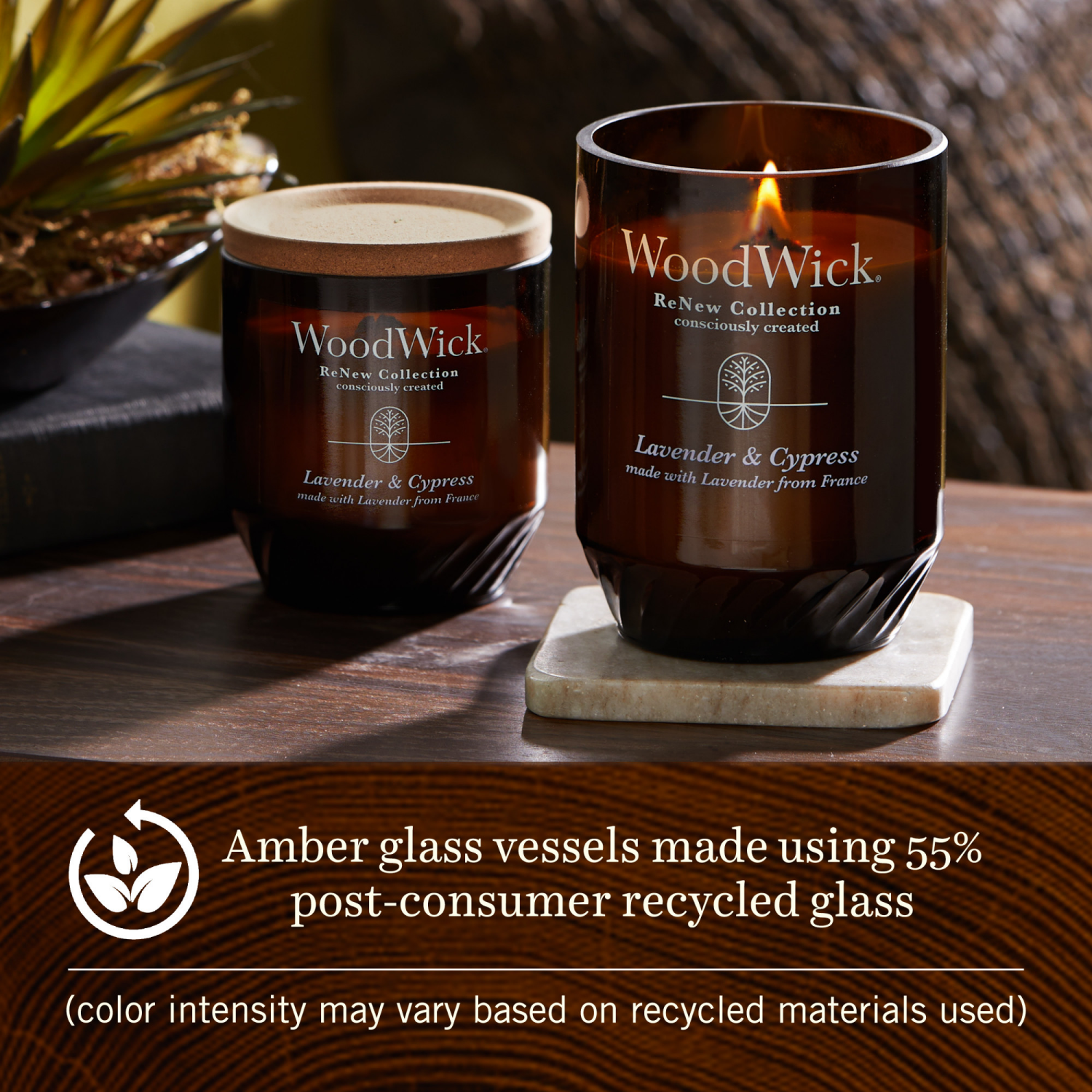 slide 3 of 5, WoodWick Lavender & Cypress Candle 1 ea, 1 ct