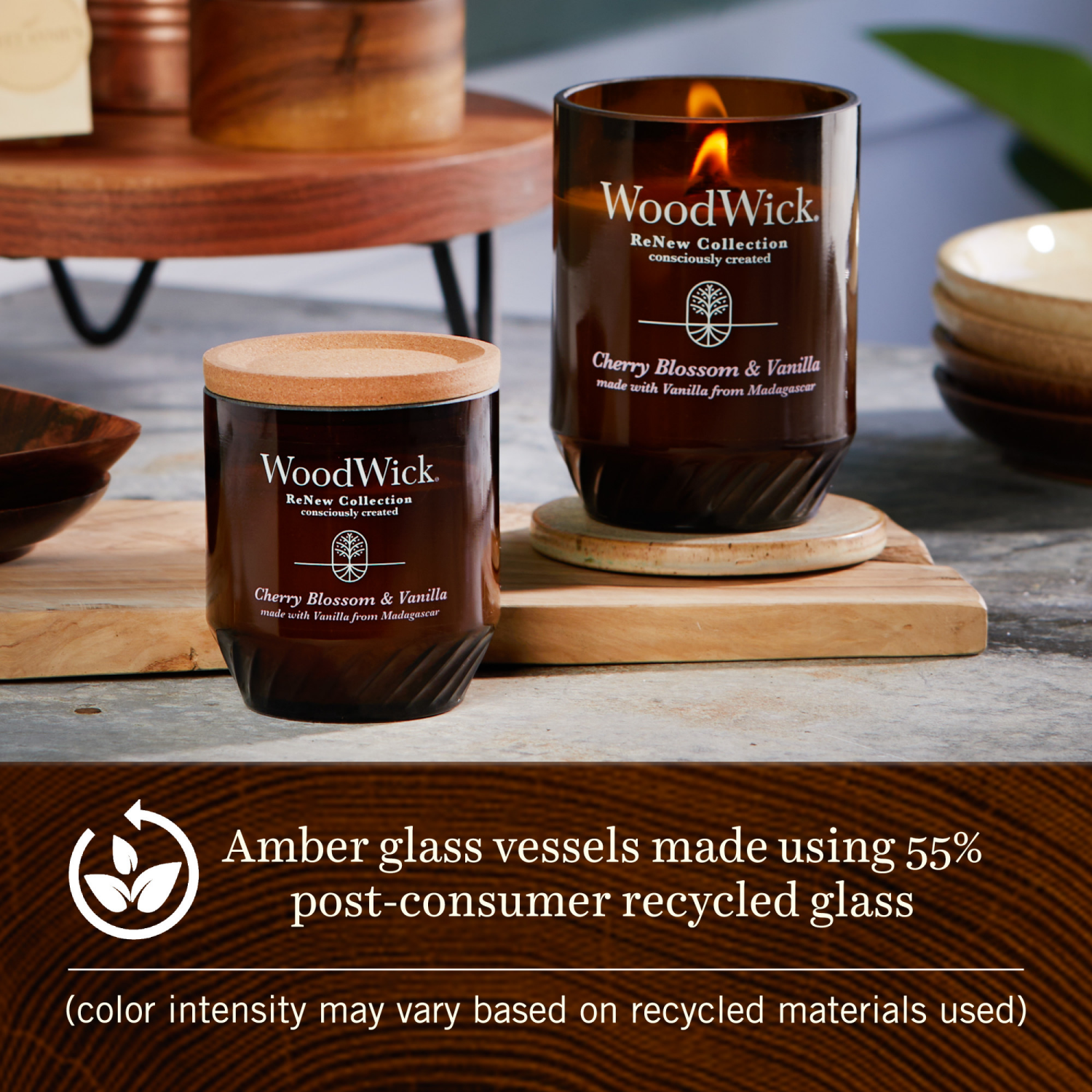 slide 3 of 5, WoodWick Cherry Blossom & Vanilla Candle 1 ea, 1 ct