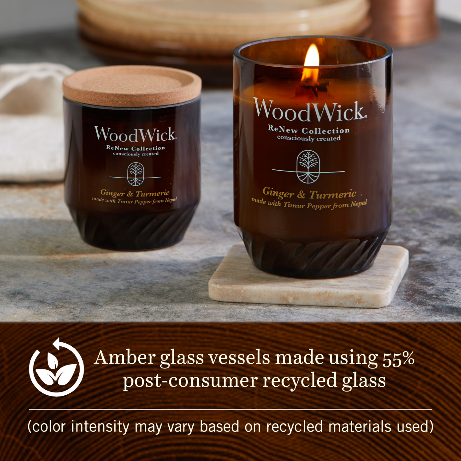 slide 3 of 5, WoodWick Ginger & Turmeric Candle 1 ea, 1 ct