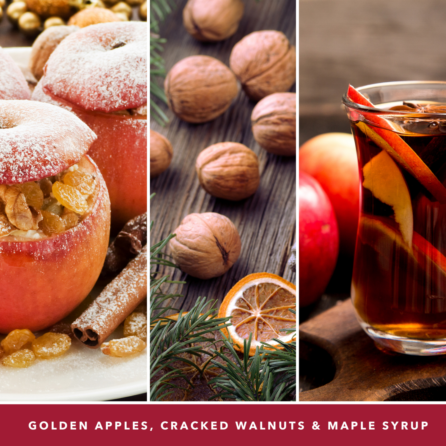 slide 3 of 4, Yankee Candle Signature Collection Medium Pillar Red Apple Wreath, 14.5 oz