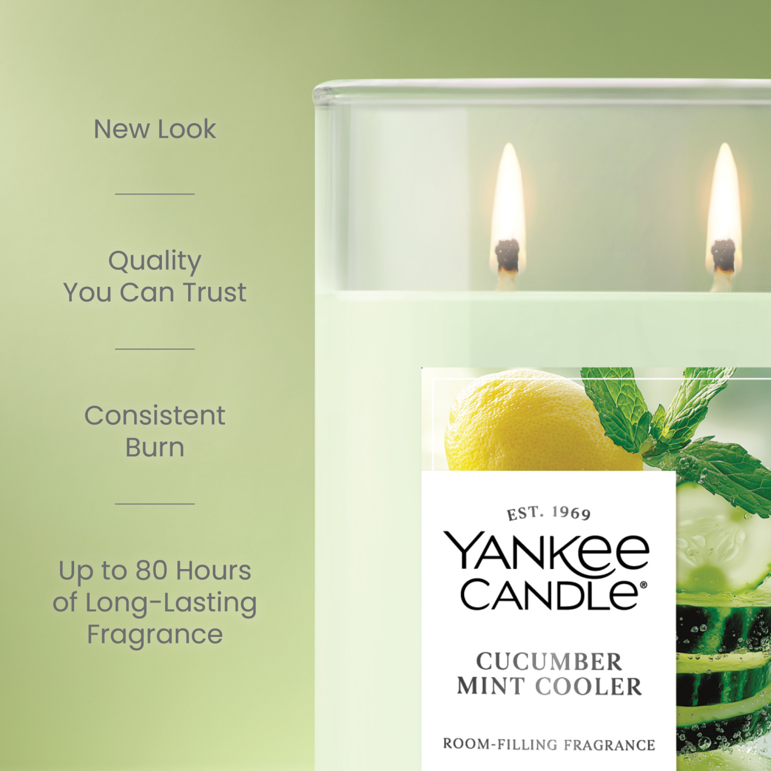 slide 5 of 5, Yankee Candle Cucumber Mint Cooler Candle 20 oz, 20 oz