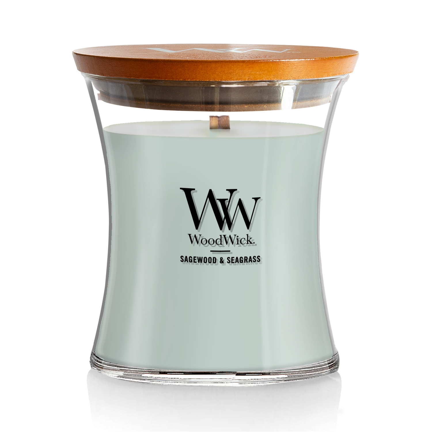 slide 1 of 4, WoodWick Sagewood & Seagrass Candle 9.7 oz, 9.7 oz