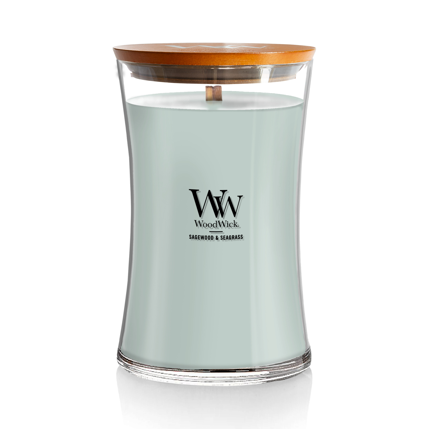 slide 1 of 4, WoodWick Sagewood & Seagrass Candle 21.5 oz, 21.5 oz