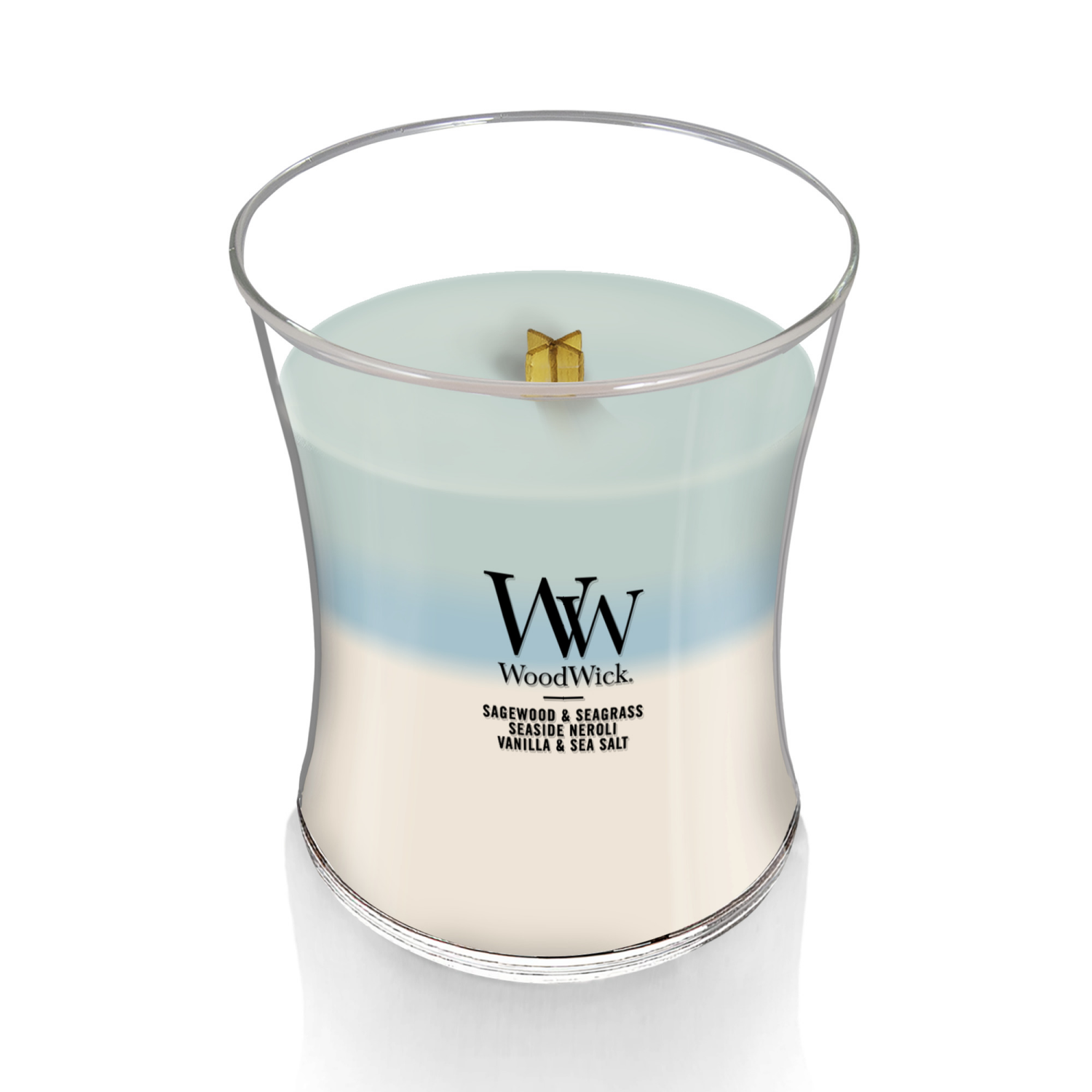 slide 2 of 3, Woodwick Medium Jar Trilogy Candle Oceanic, 9.7 oz