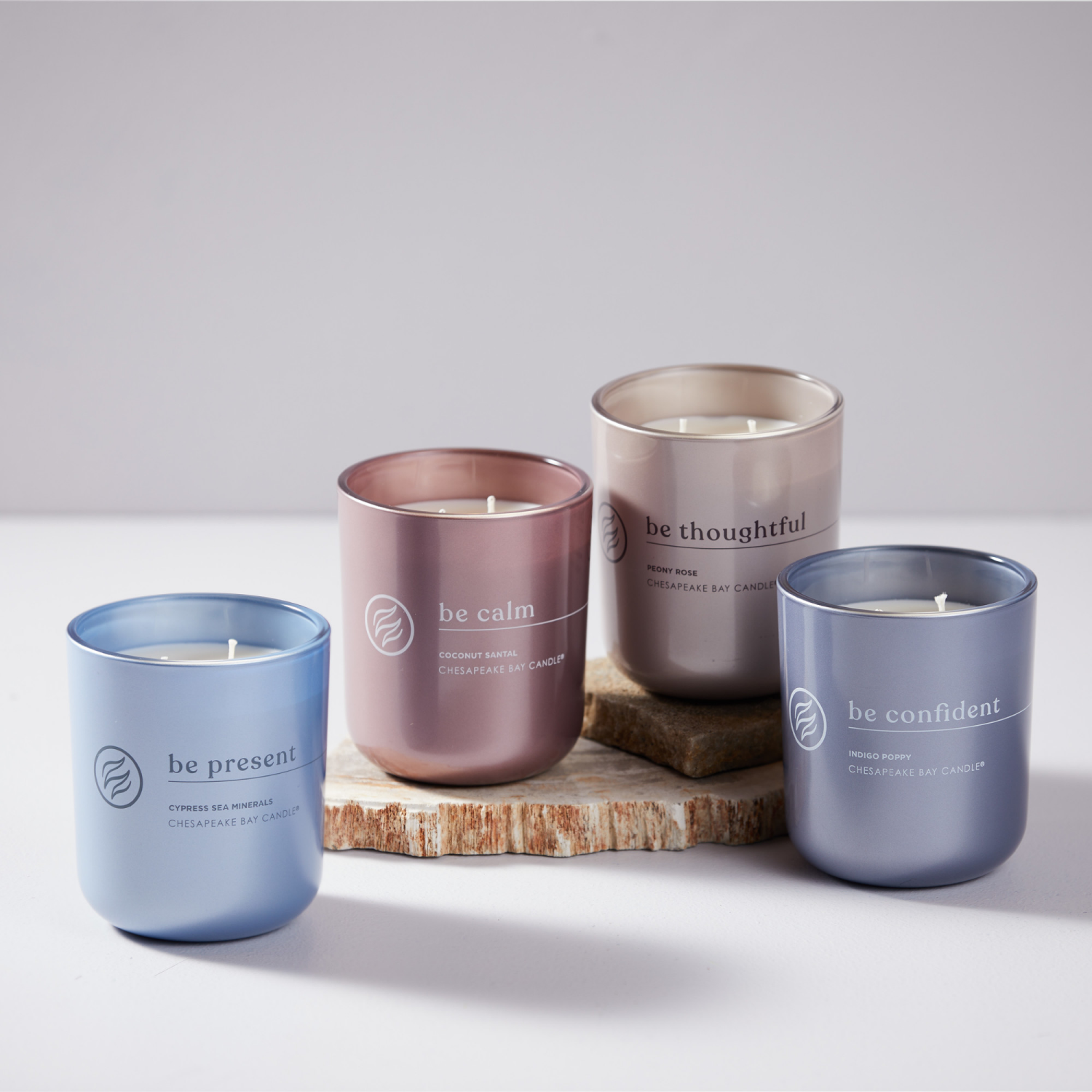 slide 6 of 7, Chesapeake Bay Candle Intentions Collection Be Calm - Coconut Santal, 12 oz