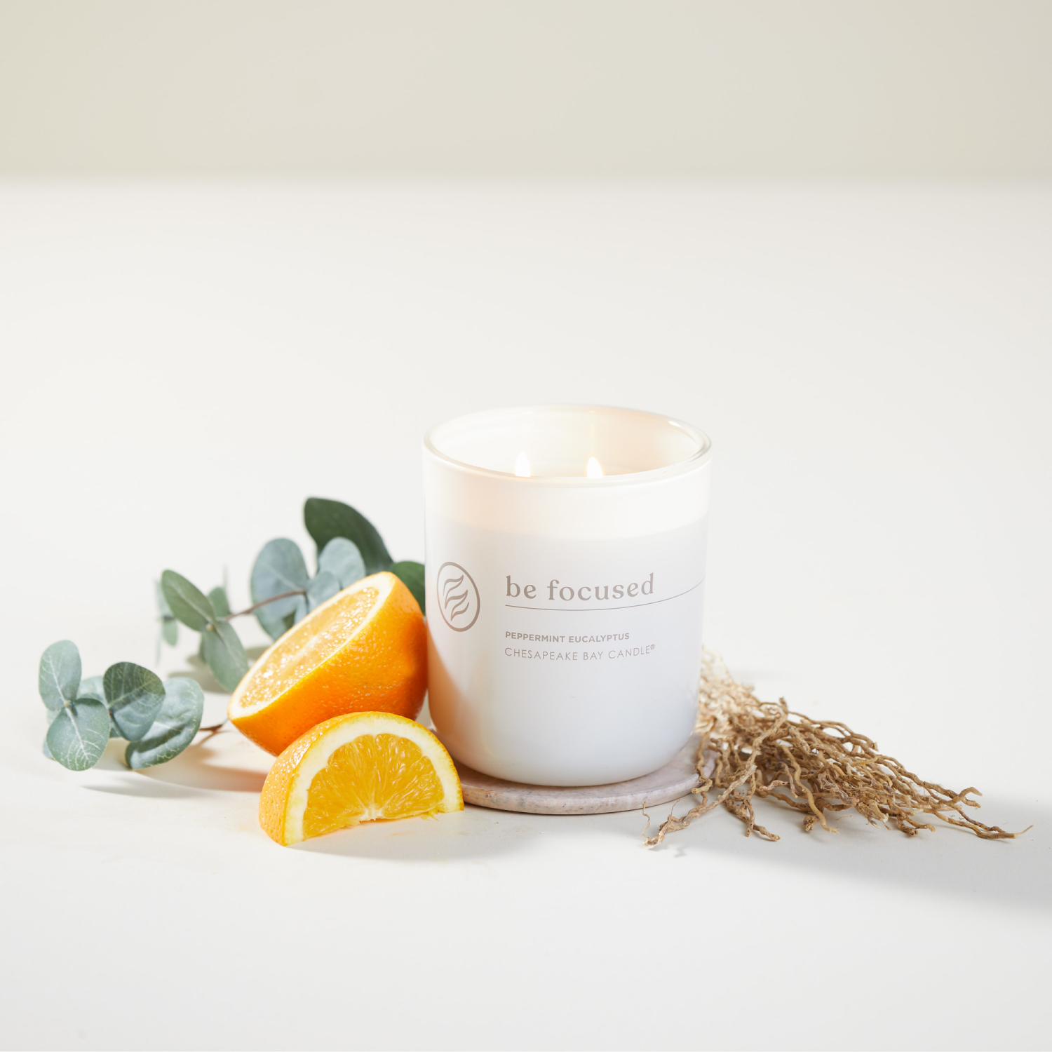 slide 5 of 7, Chesapeake Bay Candle Intentions Collection Be Focused - Peppermint Eucalyptus, 12 oz