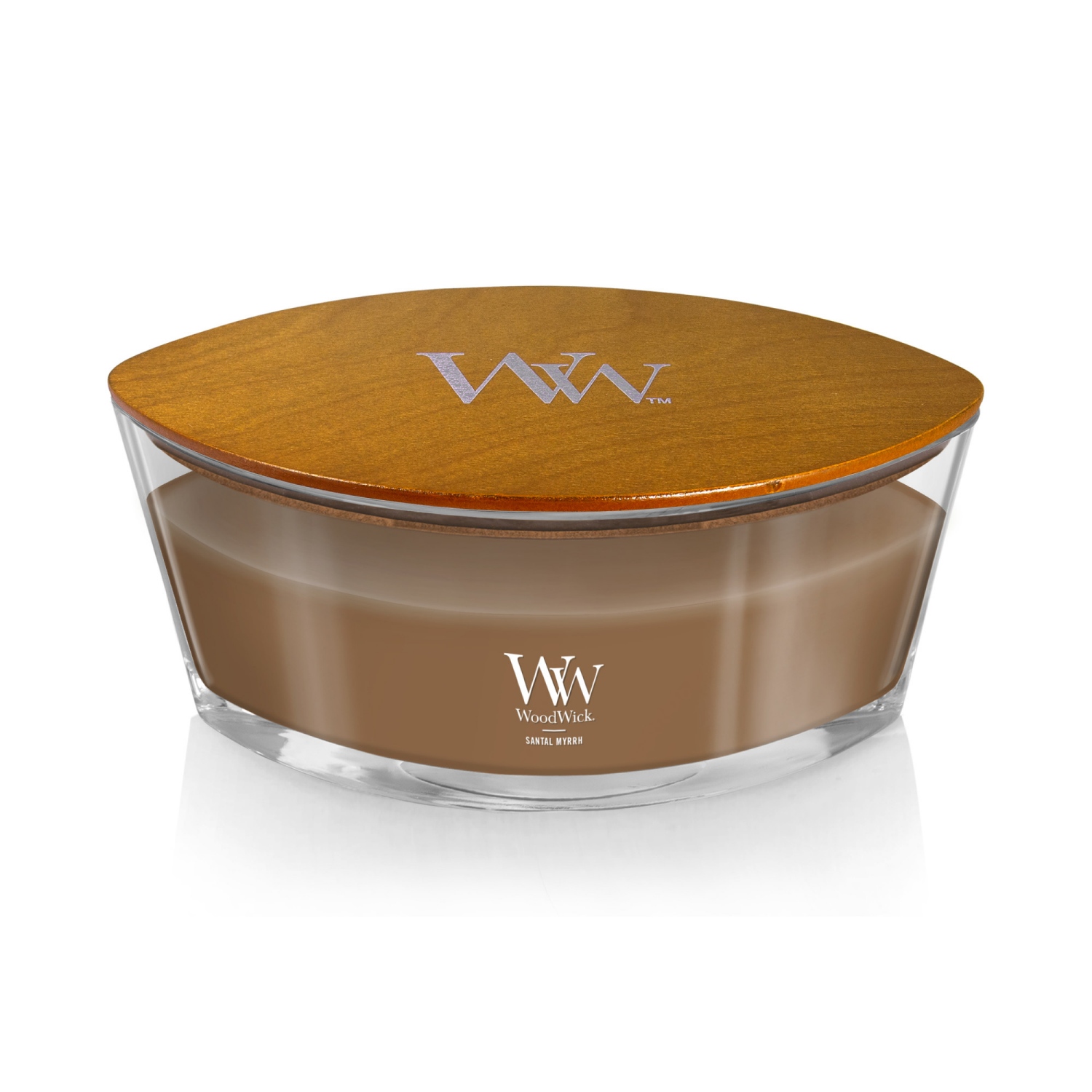 slide 2 of 4, Woodwick Ellipse Candle Santal Myrrh, 16 oz