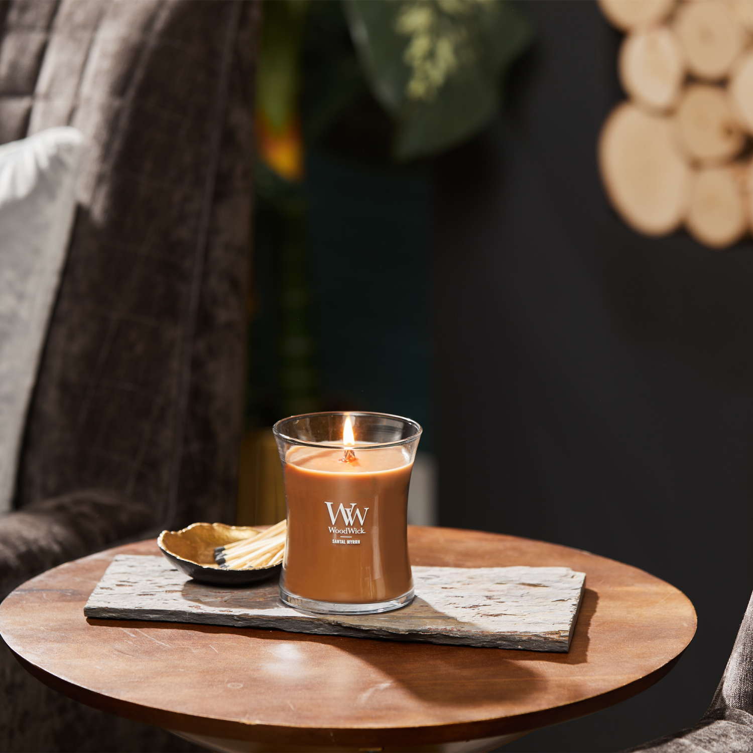 slide 3 of 3, Woodwick Medium Jar Candle Santal Myrrh 9.7 Oz., 9.7 oz