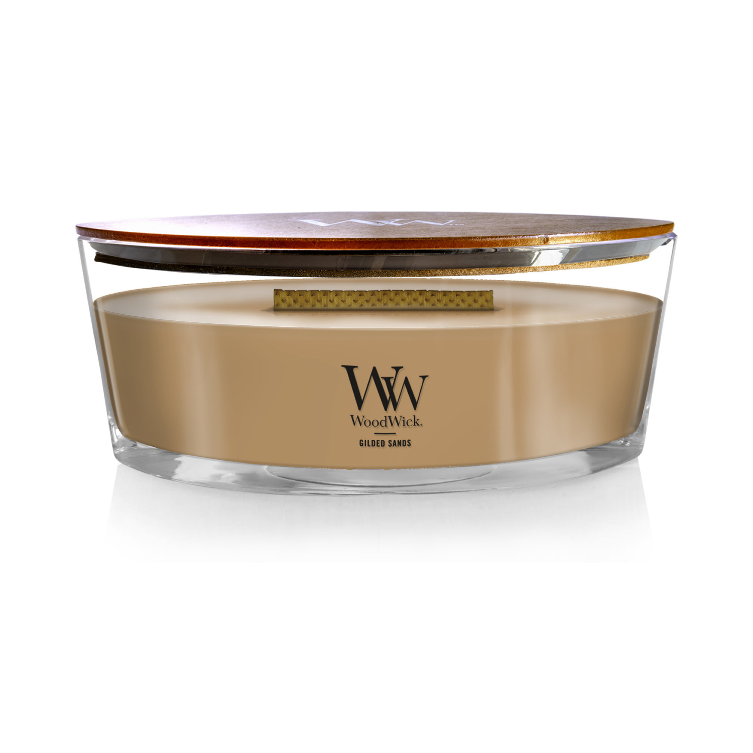 slide 1 of 3, Woodwick Ellipse Candle Gilded Sands 16 Oz., 16 oz