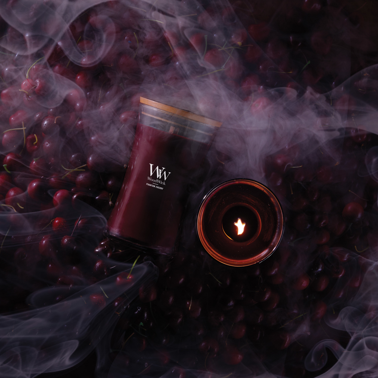 slide 3 of 3, Woodwick Large Jar Candle Phantom Cherry 21.5 Oz., 21.5 oz