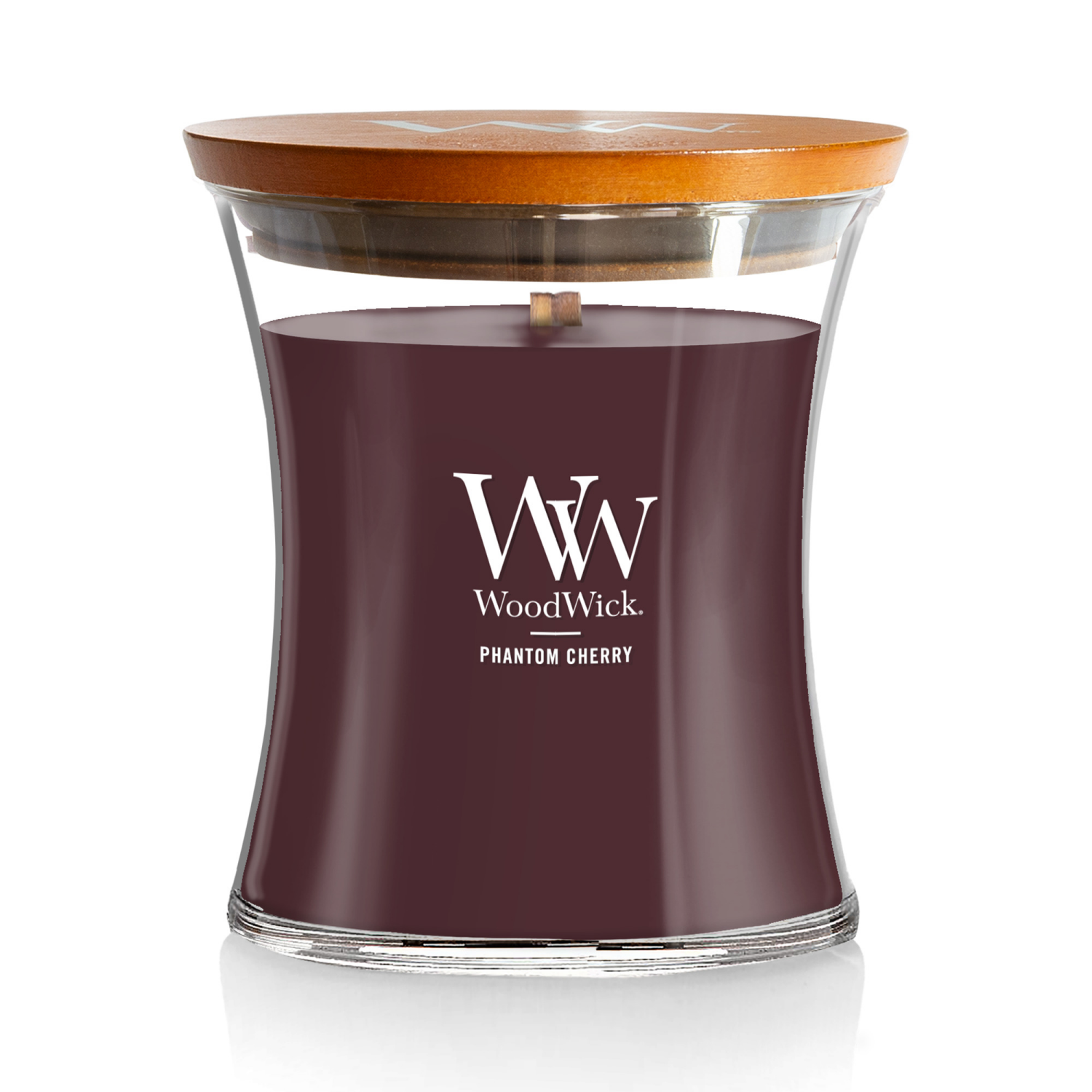 slide 1 of 3, Woodwick Medium Jar Candle Phantom Cherry 9.7 Oz., 9.7 oz