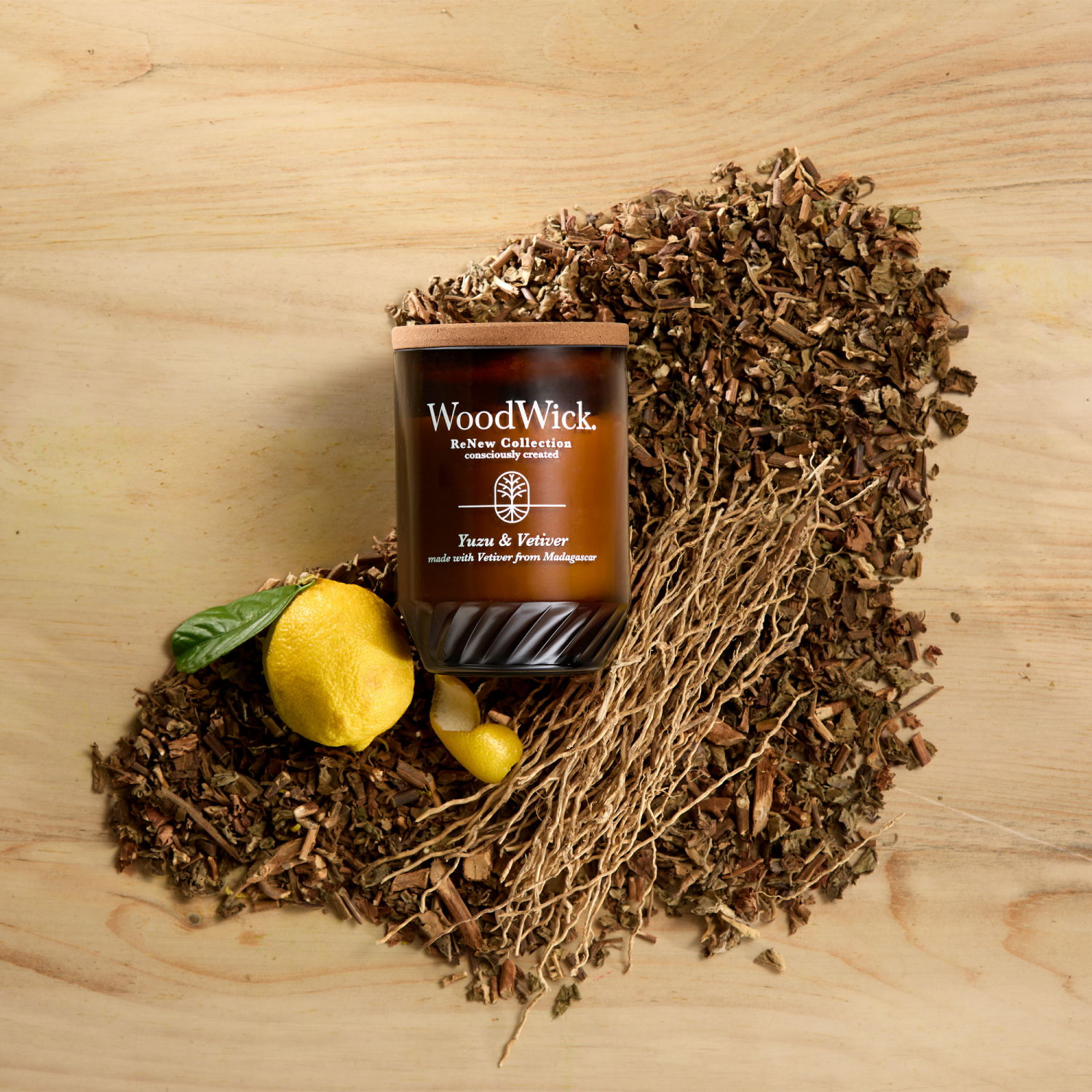 slide 2 of 4, WoodWick ReNew Collection Yuzu & Vetiver Candle 1 Each, 1 ct