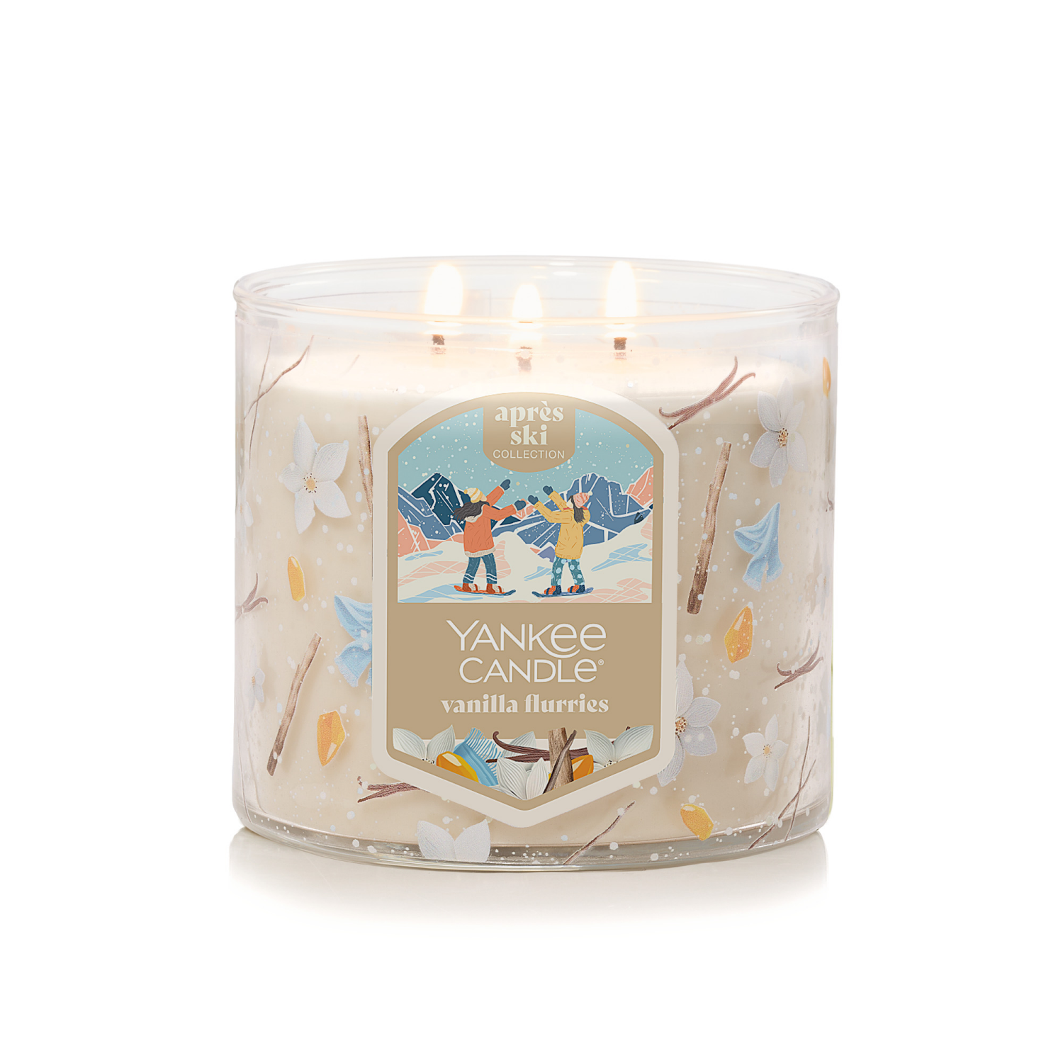 slide 2 of 3, Yankee Candle YC 3 WICK VANILLA FLURRIES 14.5OZ, 14.5 oz