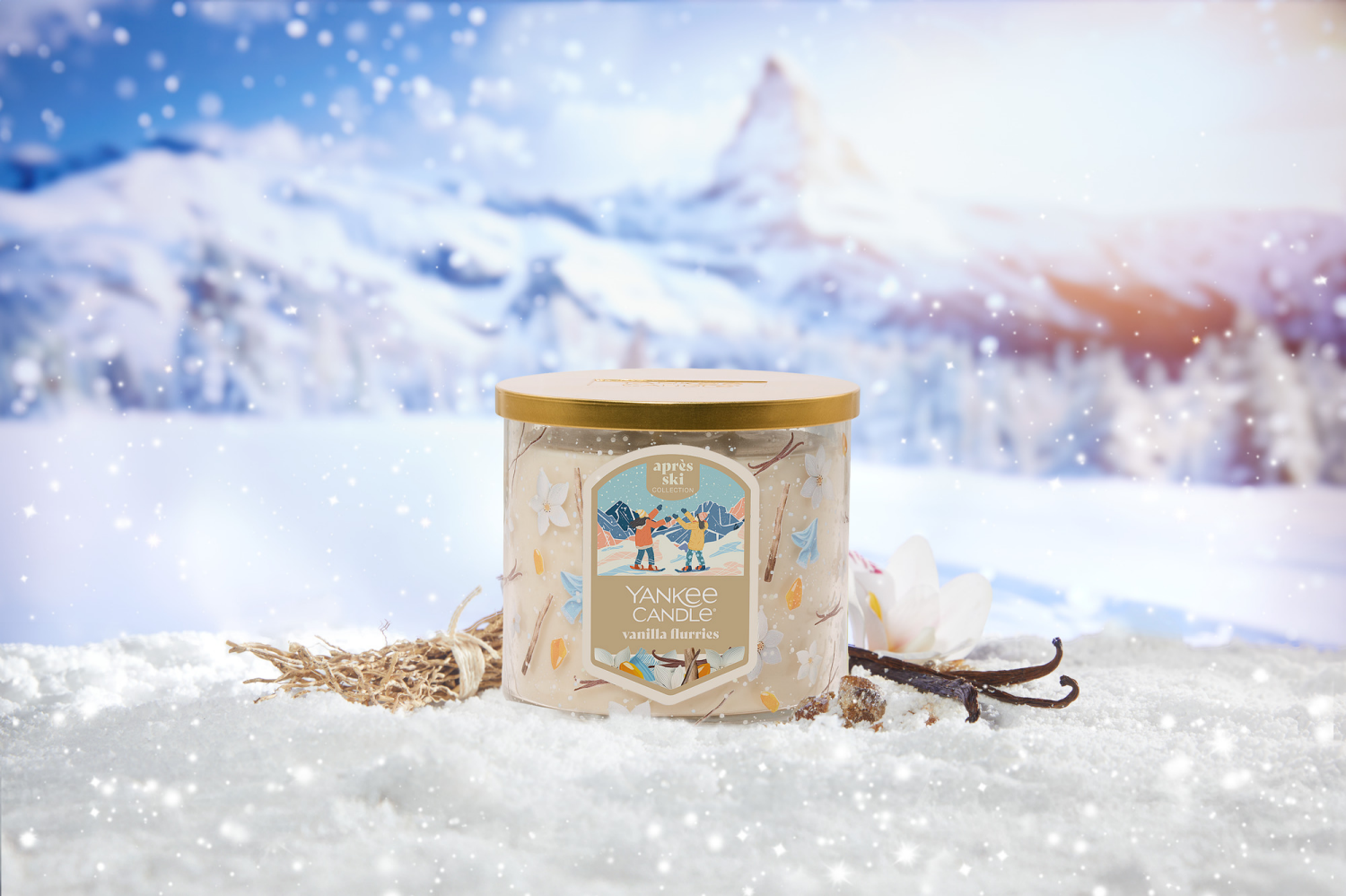 slide 3 of 3, Yankee Candle YC 3 WICK VANILLA FLURRIES 14.5OZ, 14.5 oz