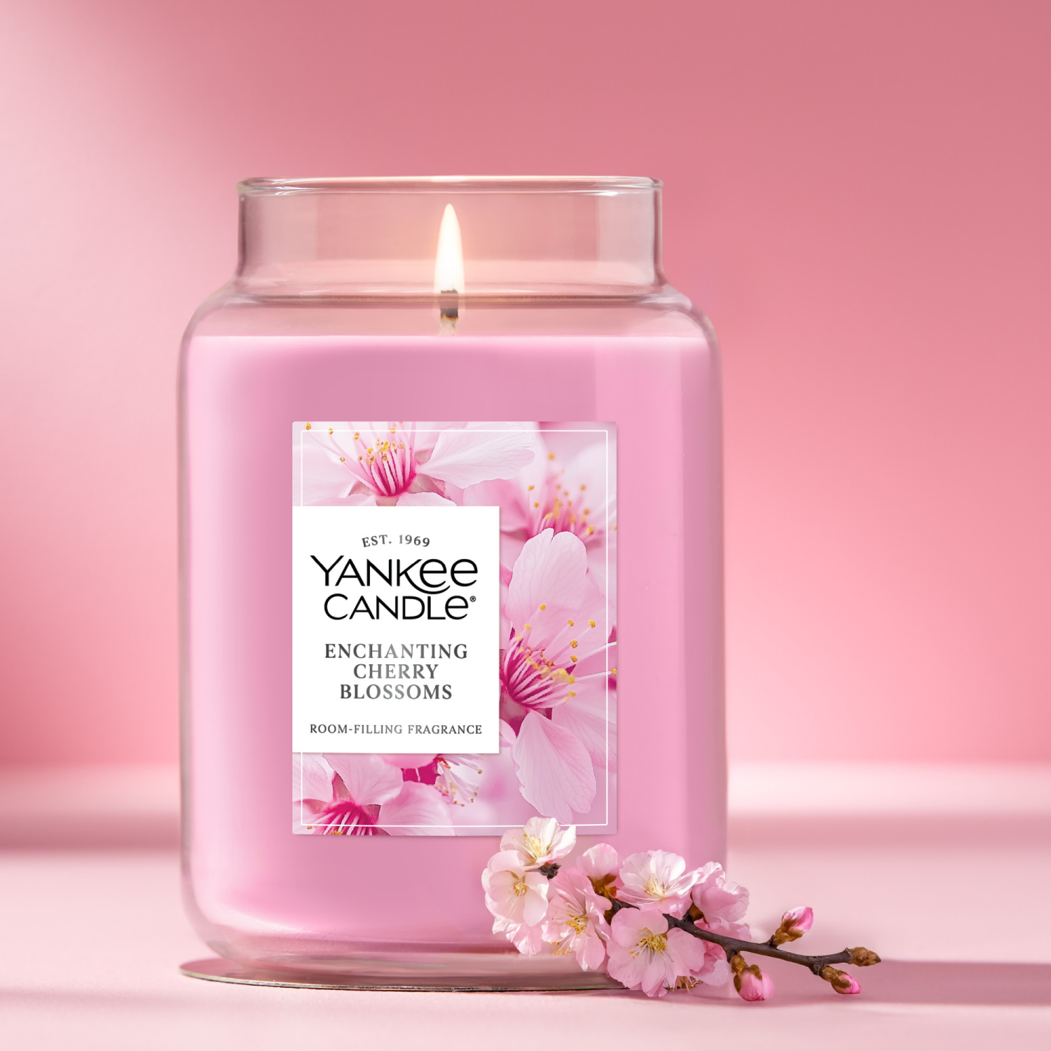 slide 2 of 5, Yankee Candle Large Jar Enchanting Cherry Blossom 22 Oz., 22 oz