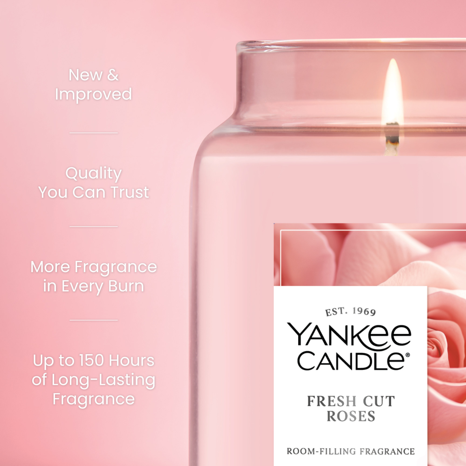 slide 5 of 5, Yankee Candle Large Jar Fresh Cut Roses 22 Oz., 22 oz