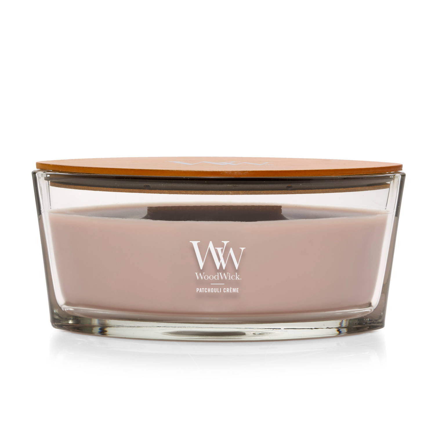 slide 1 of 2, Woodwick Ellipse Candle Patchouli Crème 16 Oz., 16 oz