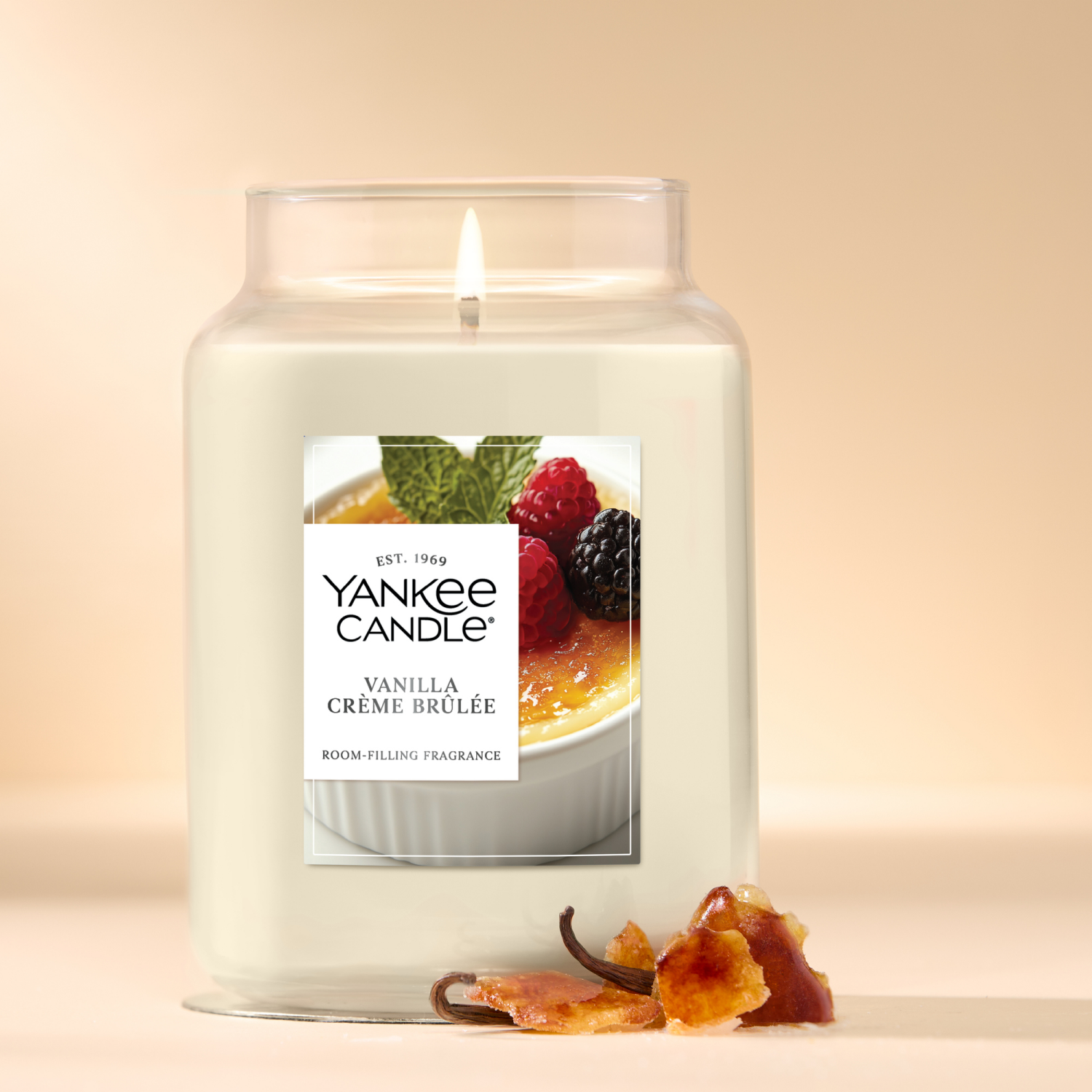 slide 2 of 5, Yankee Candle YC LG JAR VANILLA CREME BRULEE 22OZ, 22 oz