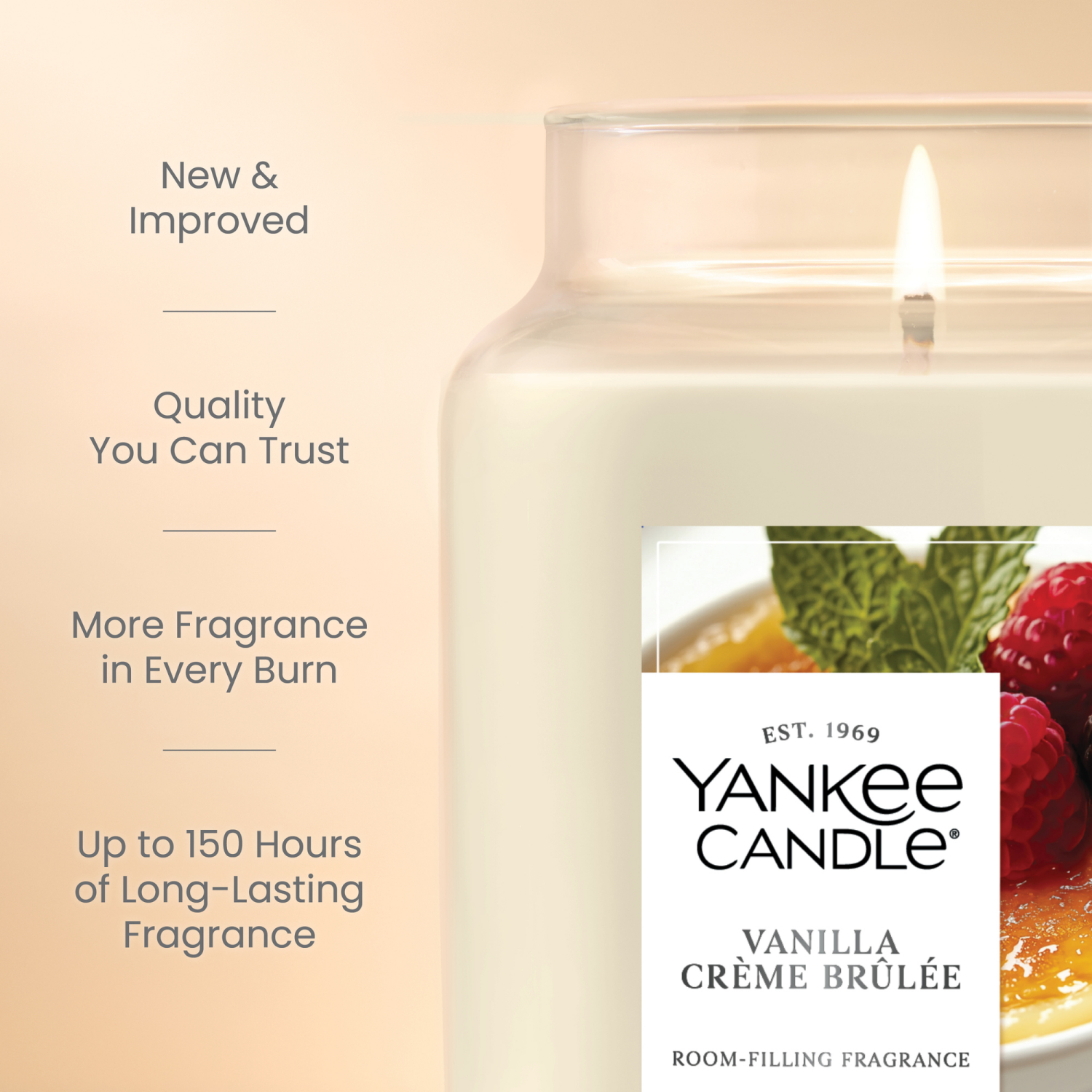 slide 5 of 5, Yankee Candle YC LG JAR VANILLA CREME BRULEE 22OZ, 22 oz