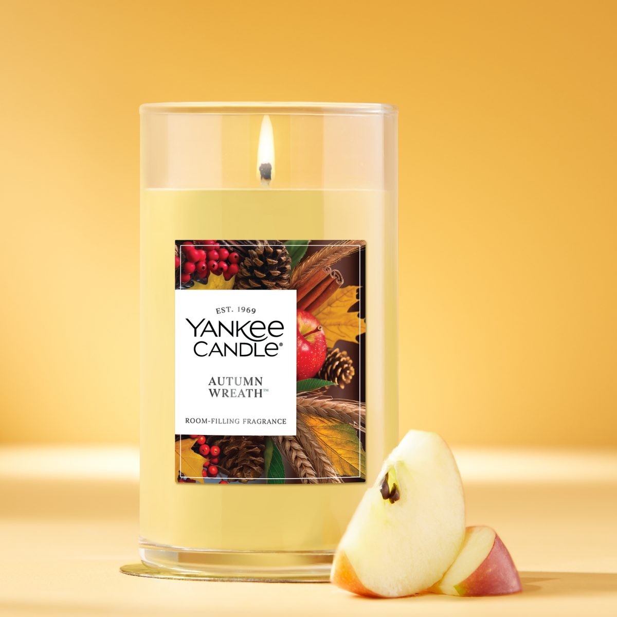 slide 5 of 5, Yankee Candle Signature Collection Medium Pillar Autumn Wreath, 14.25 Oz., 14.25 oz