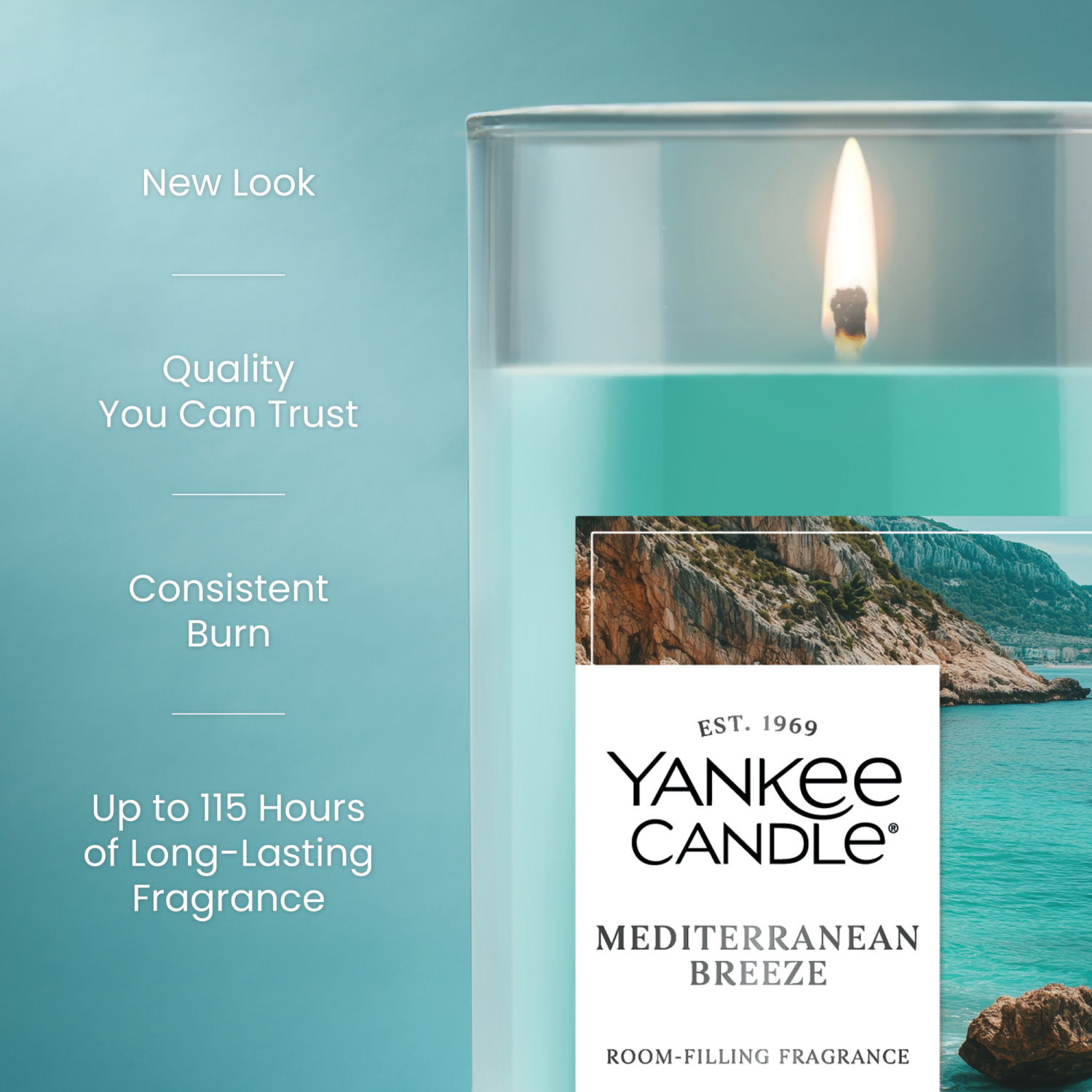 slide 5 of 5, Yankee Candle Medium Pillar Mediterranean Breeze 14.25 Oz., 14.25 oz