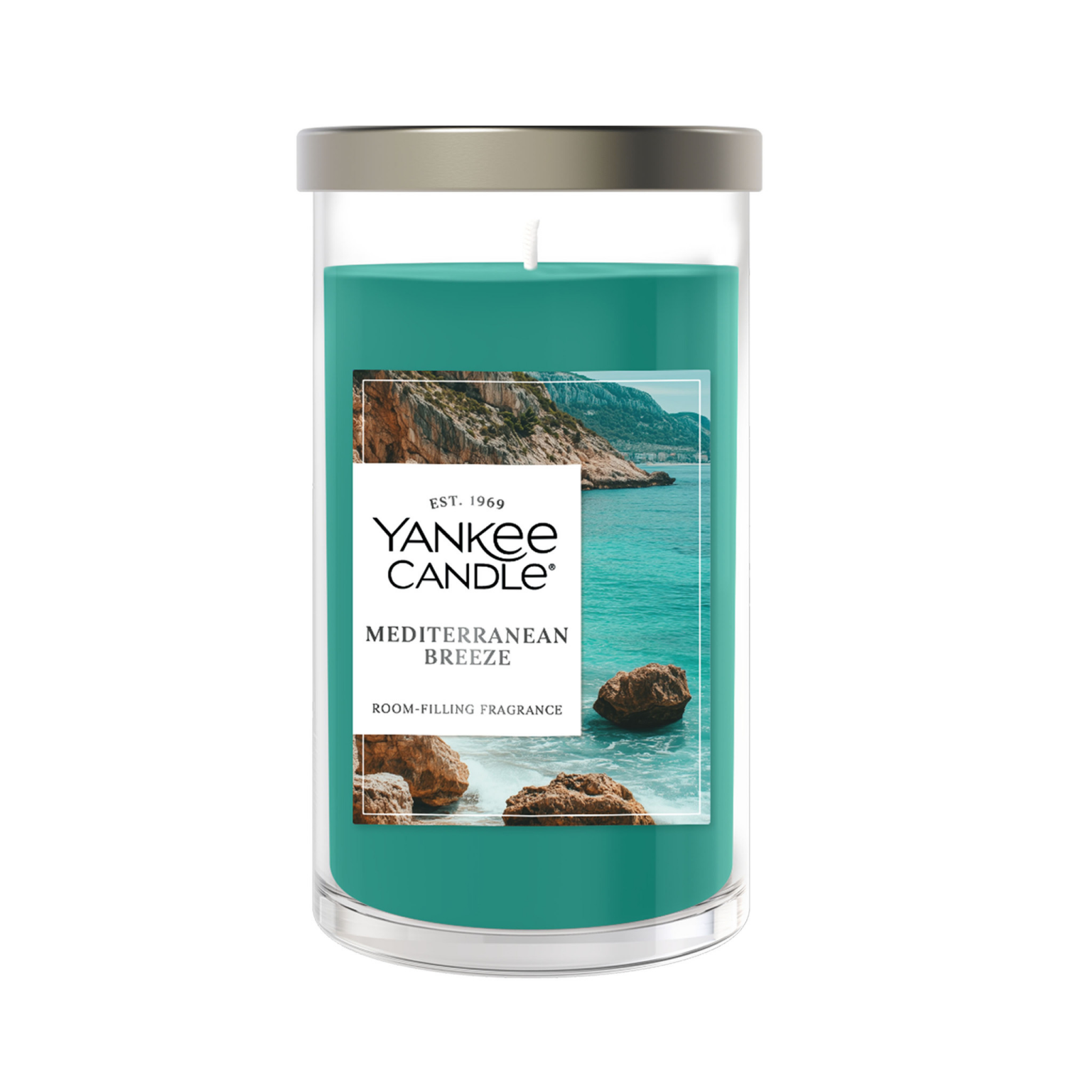 slide 1 of 5, Yankee Candle Medium Pillar Mediterranean Breeze 14.25 Oz., 14.25 oz