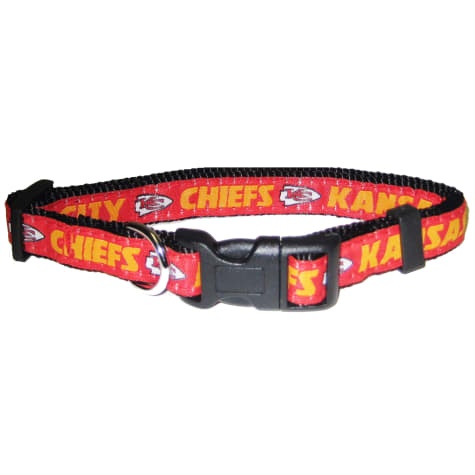 slide 1 of 1, Pets First Kansas City Chiefs NFL Dog Collar, MED