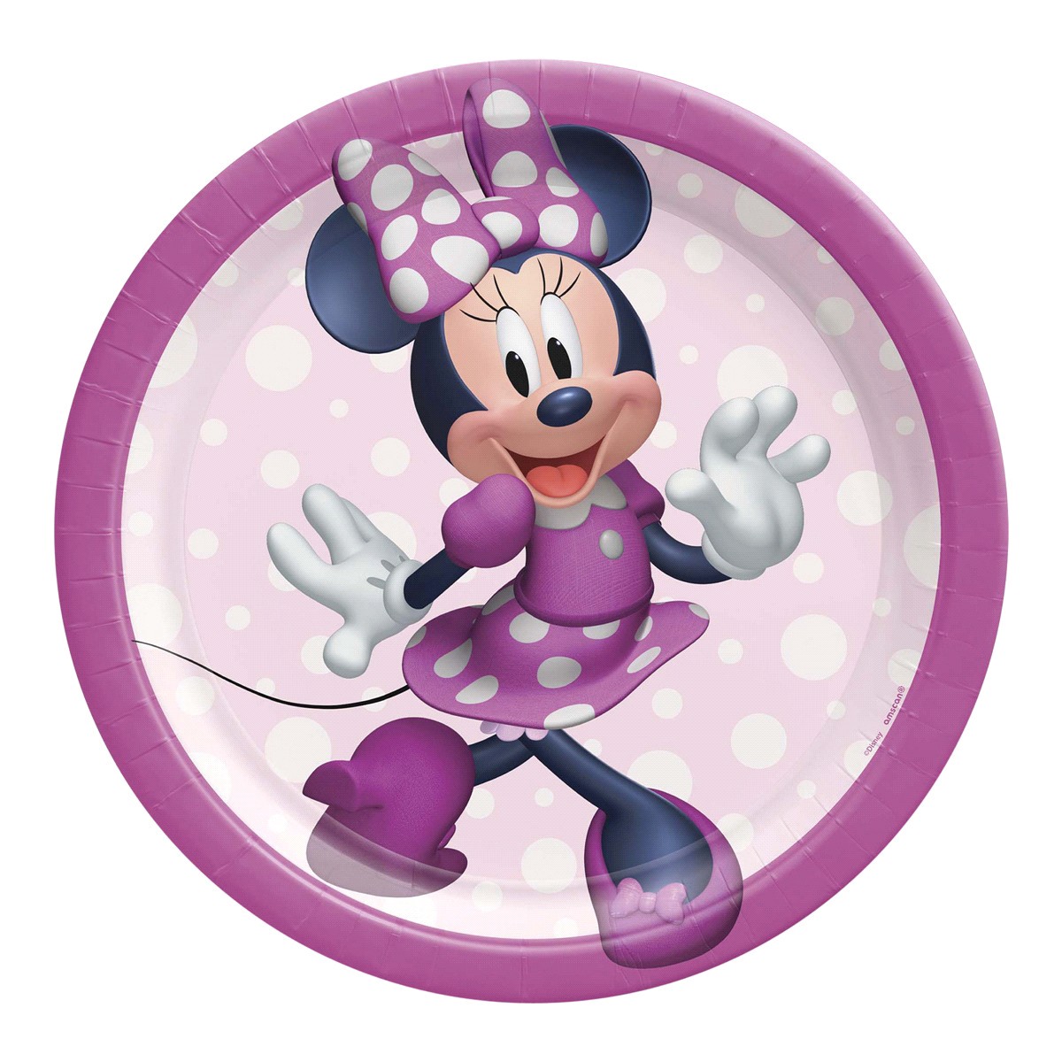 slide 1 of 1, Minnie Mouse Forever 7" Round Plate, 16 ct