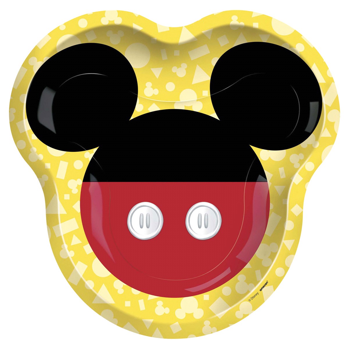 slide 1 of 1, Mickey Mouse 10.5 inch Shaped Paper Plate, 8 ct