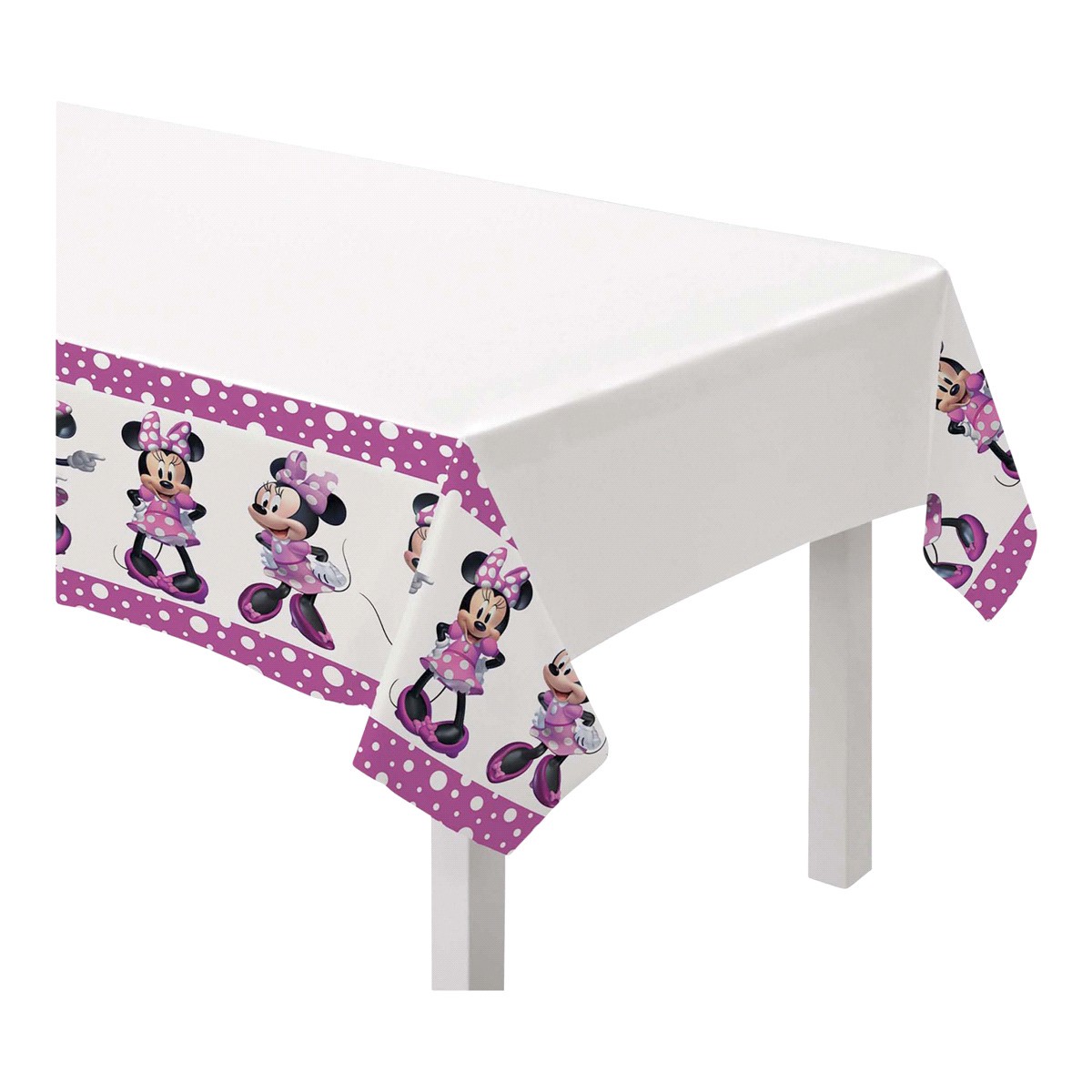slide 1 of 1, Minnie Mouse Forever Plastic Table Cover, 54 in. x 96 in., 1 ct