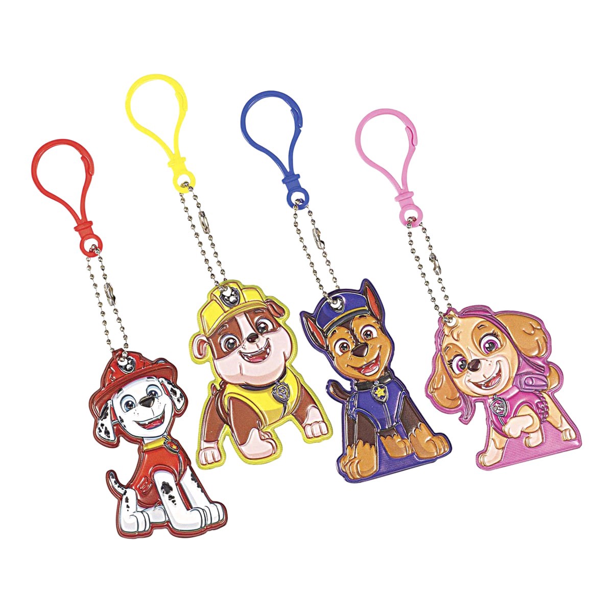 slide 1 of 1, These Paw Patrol Adventure Key Chains feature Chase, Marshall, Rubble and Skye. These make great party favors. They can be attached to backpacks, lunch bags and travel bags., 1 ct