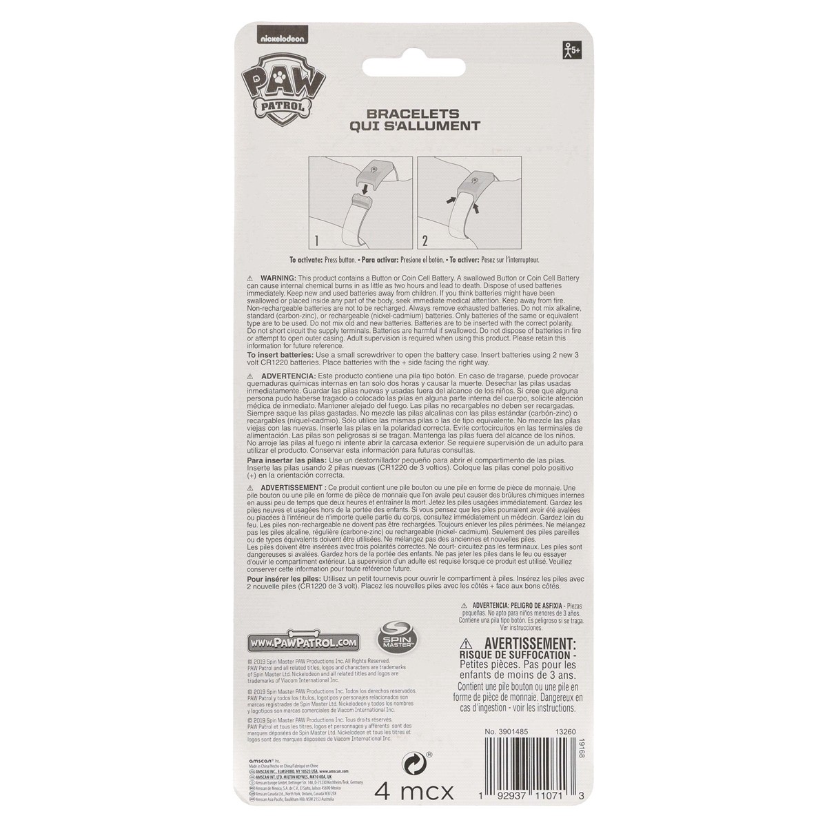 slide 2 of 2, Paw Patrol Adventures Light Up Bracelet, 4 ct