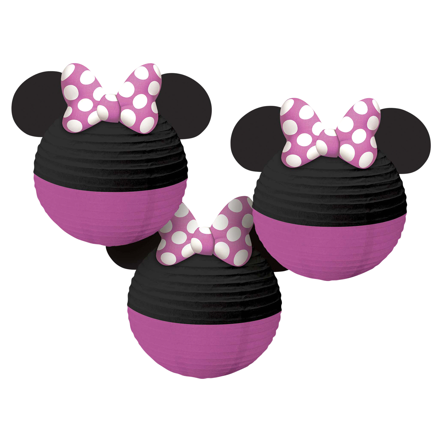 slide 1 of 1, Minnie Mouse Forever Paper Lanterns, 3 ct