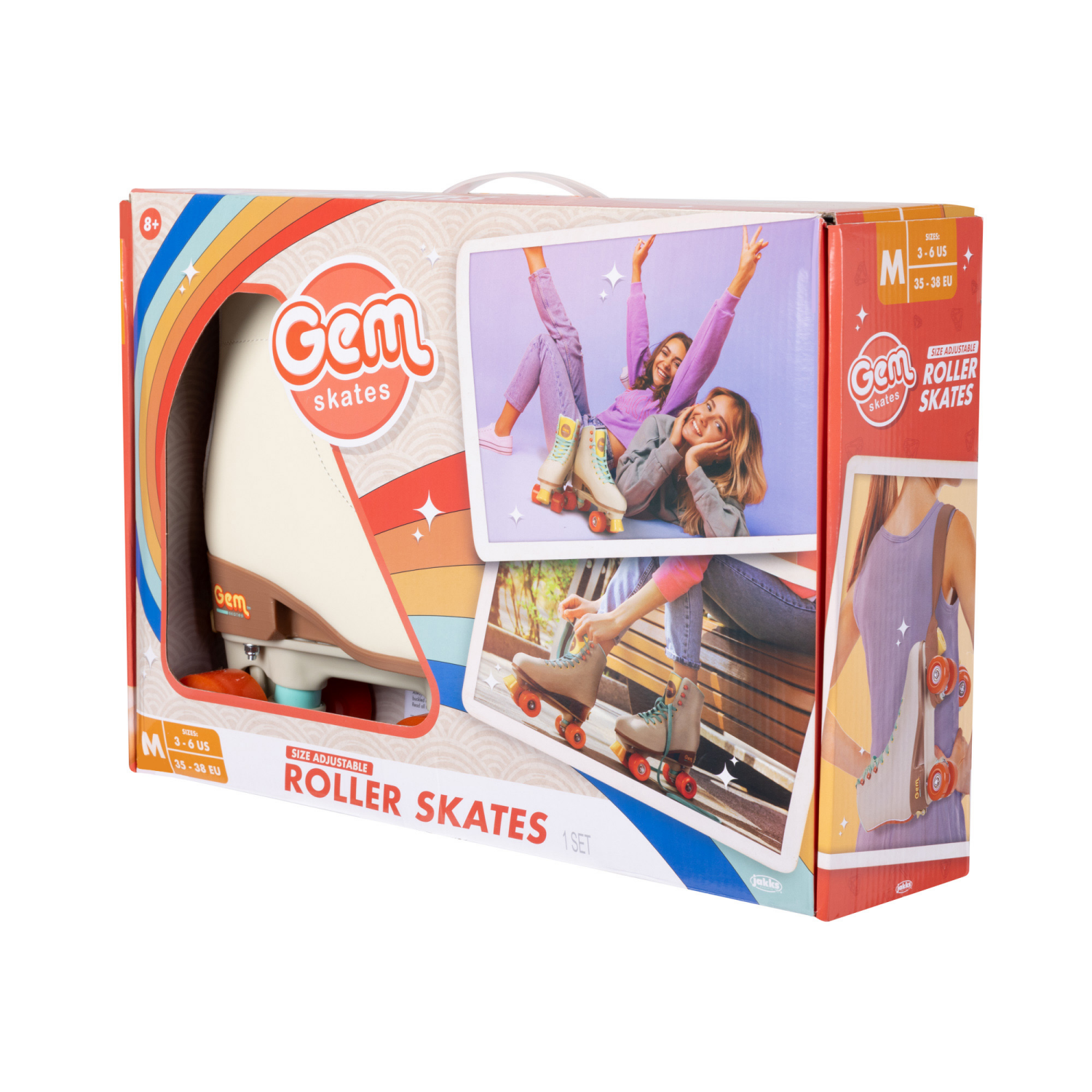 slide 3 of 4, GEM Skates Cream Size Large, 1 ct