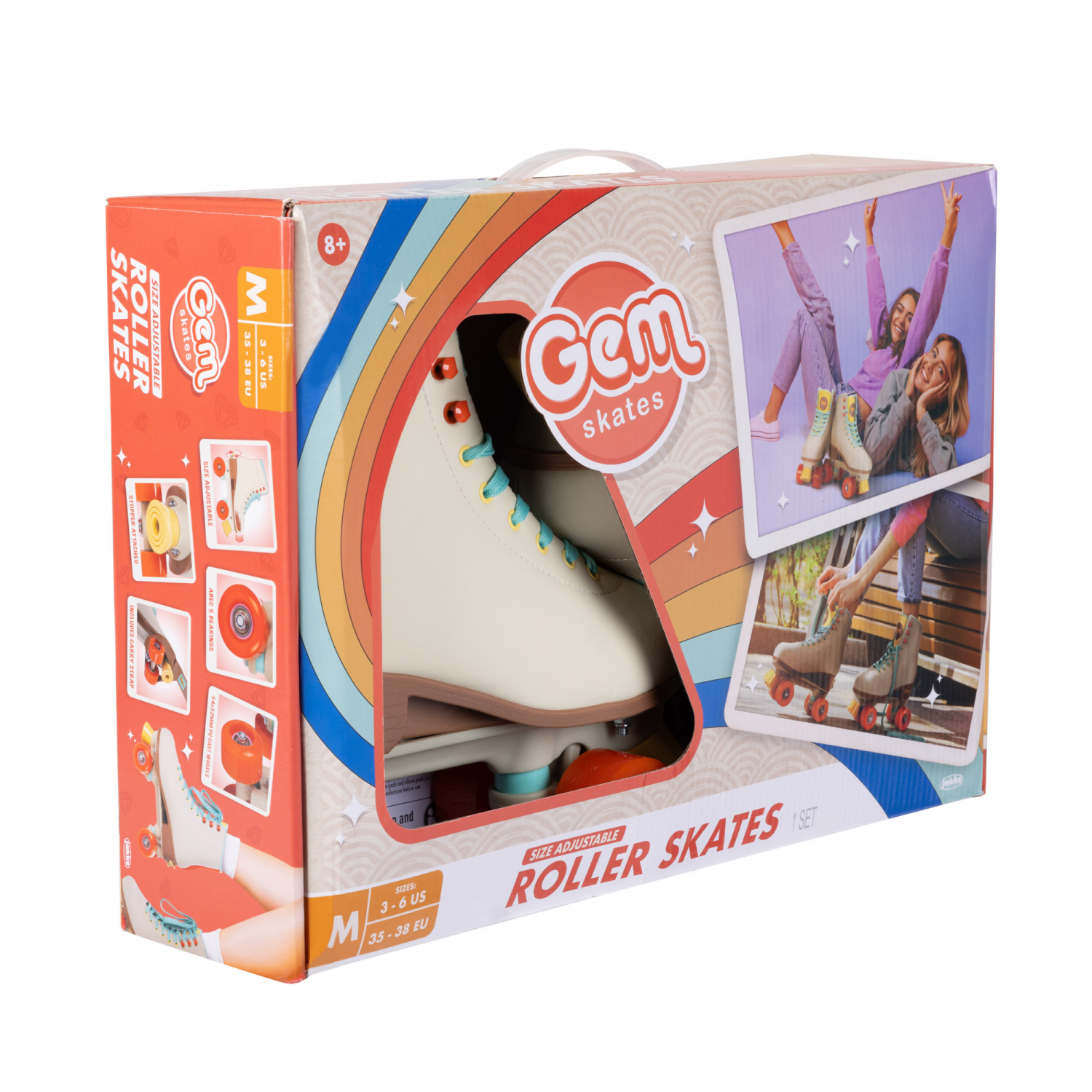 slide 4 of 4, GEM Skates Cream Size Large, 1 ct