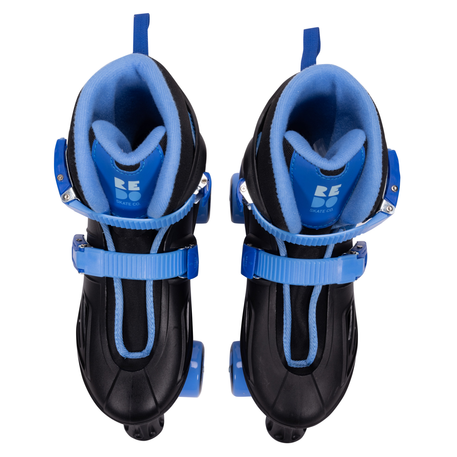 slide 8 of 8, REDO 2-in-1 ADJUSTABLE SKATE BLACK AND BLUE MEDIUM, 1 ct